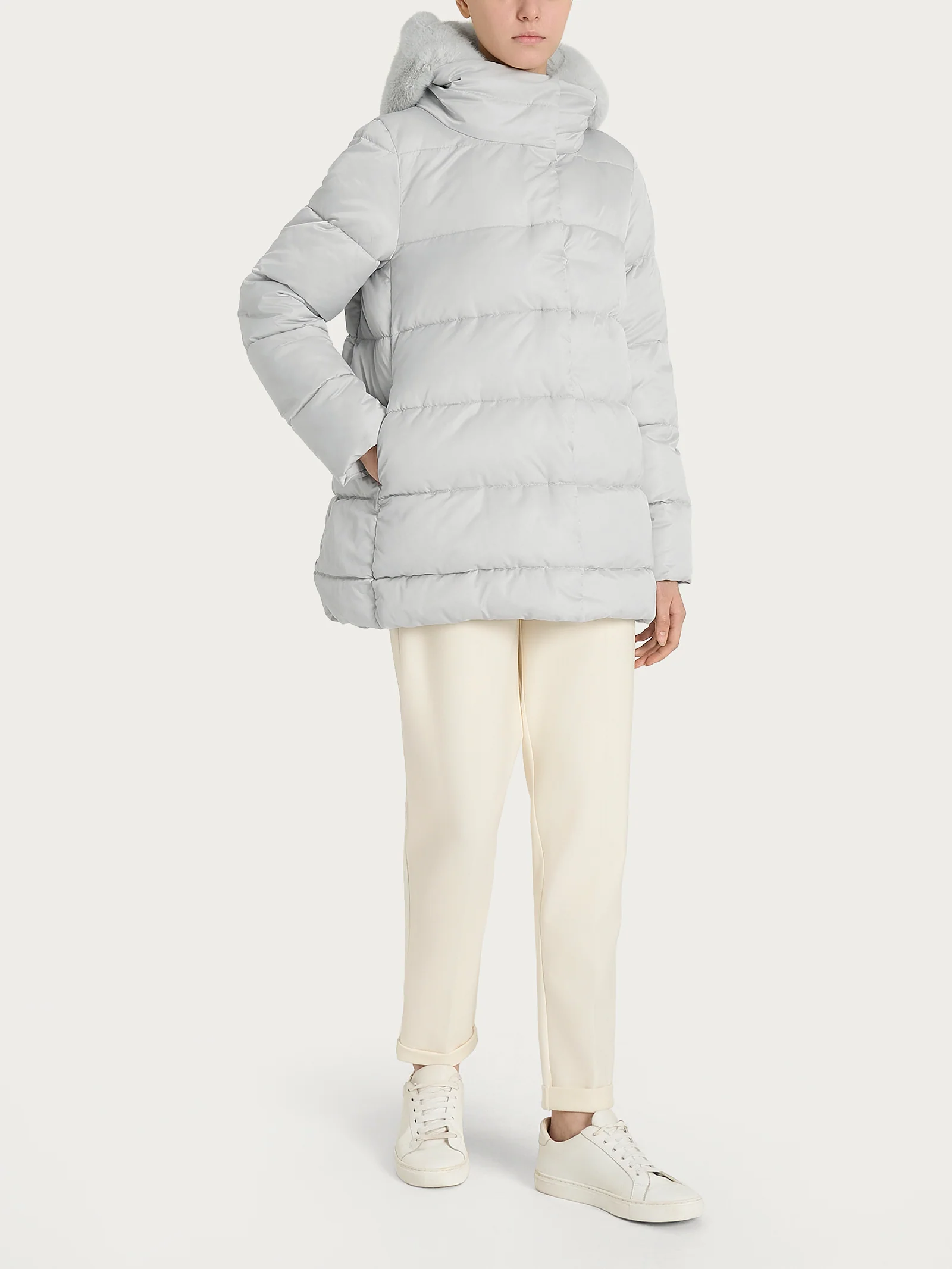 Piumino con Vegan Fur interna removibile - Dawn Blue - Image 6