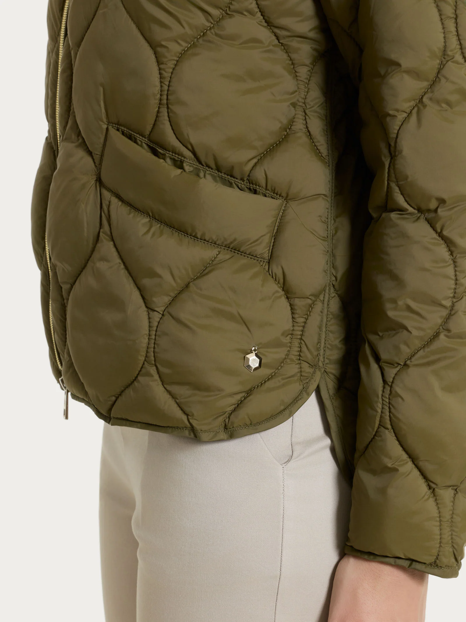 Piumino Onion Quilt con manica lunga - Dark Olive - Image 3