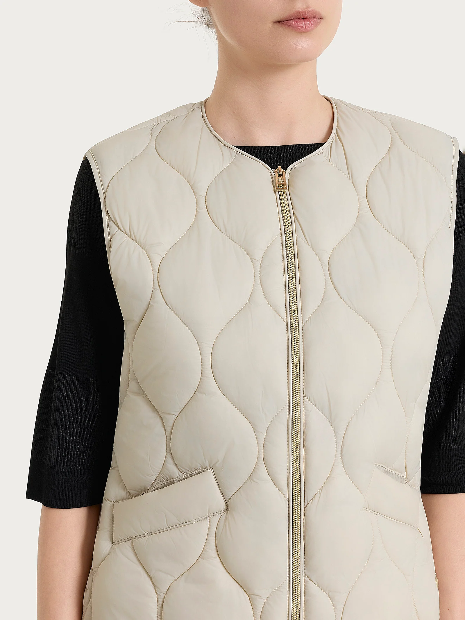 Piumino Smanicato Onion Quilt - Champignon - Image 4