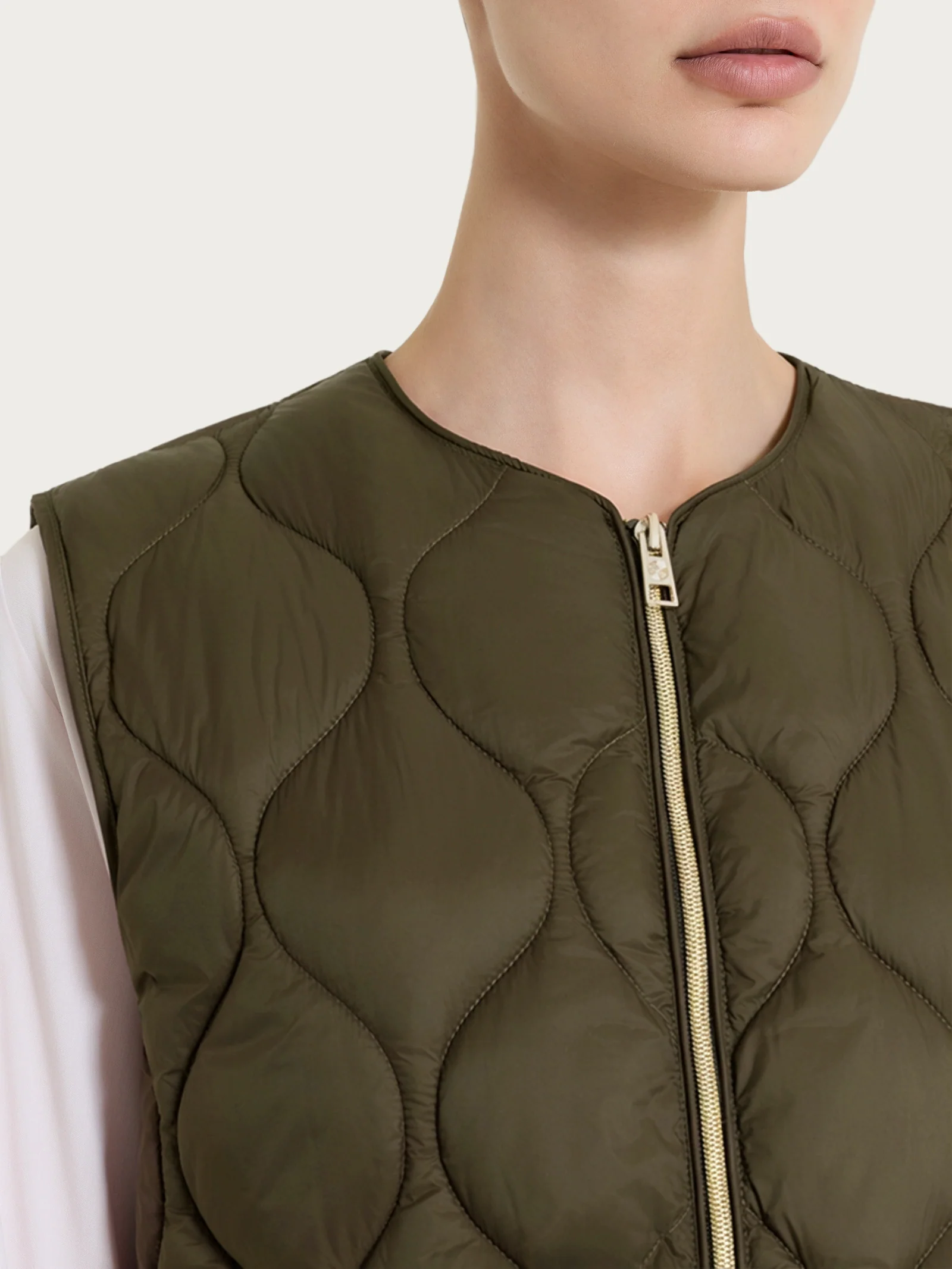 Piumino Smanicato Onion Quilt - Dark Olive - Image 3