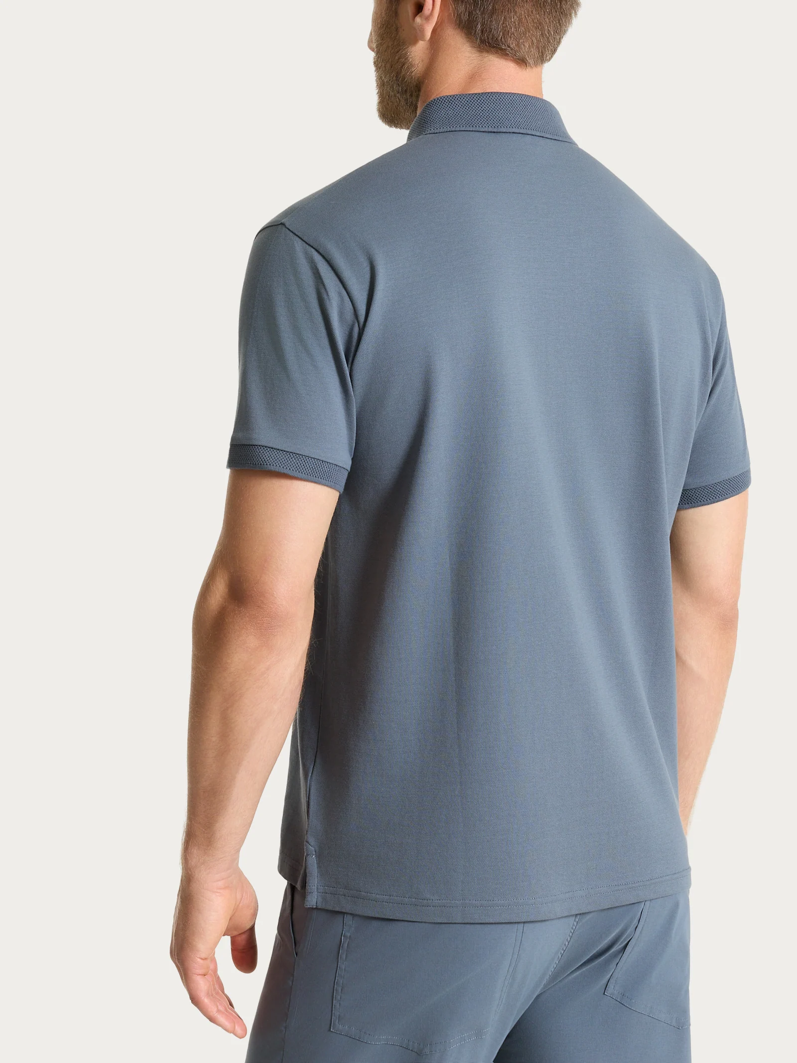 Polo a manica corta in Cotone Piquet Double Mercerized - Turbulence - Image 2