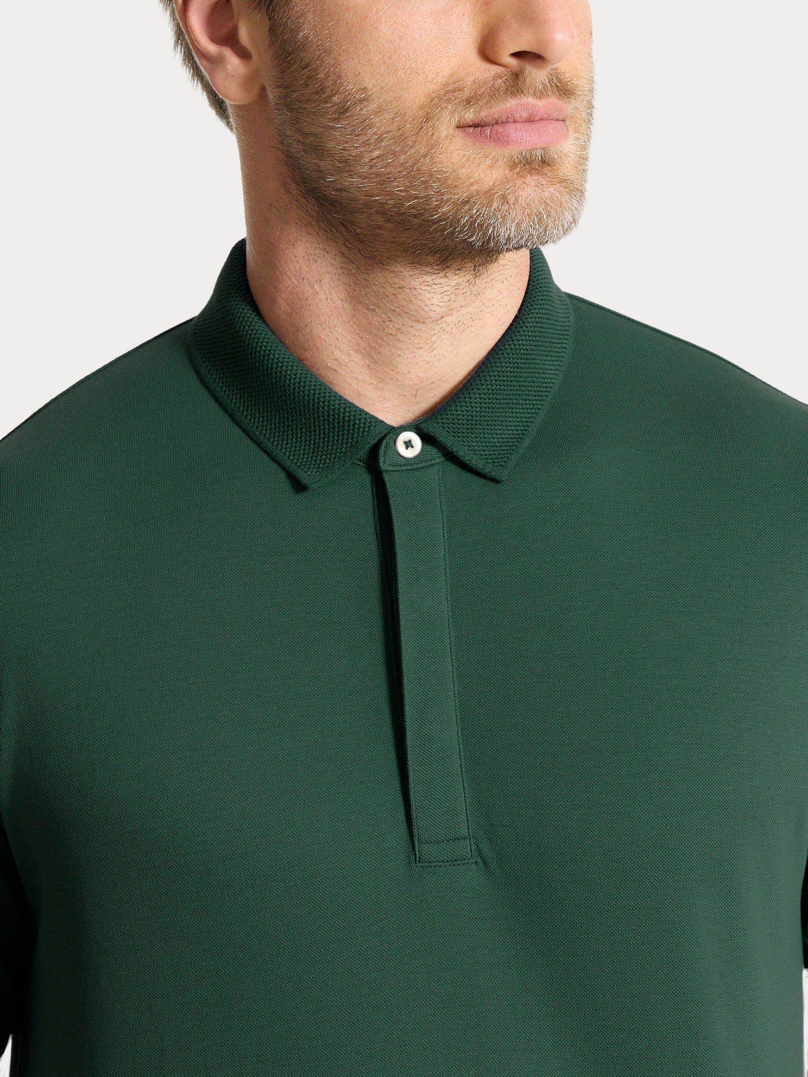 Polo a manica corta in Cotone Piquet Double Mercerized - Pineneedle - Image 4