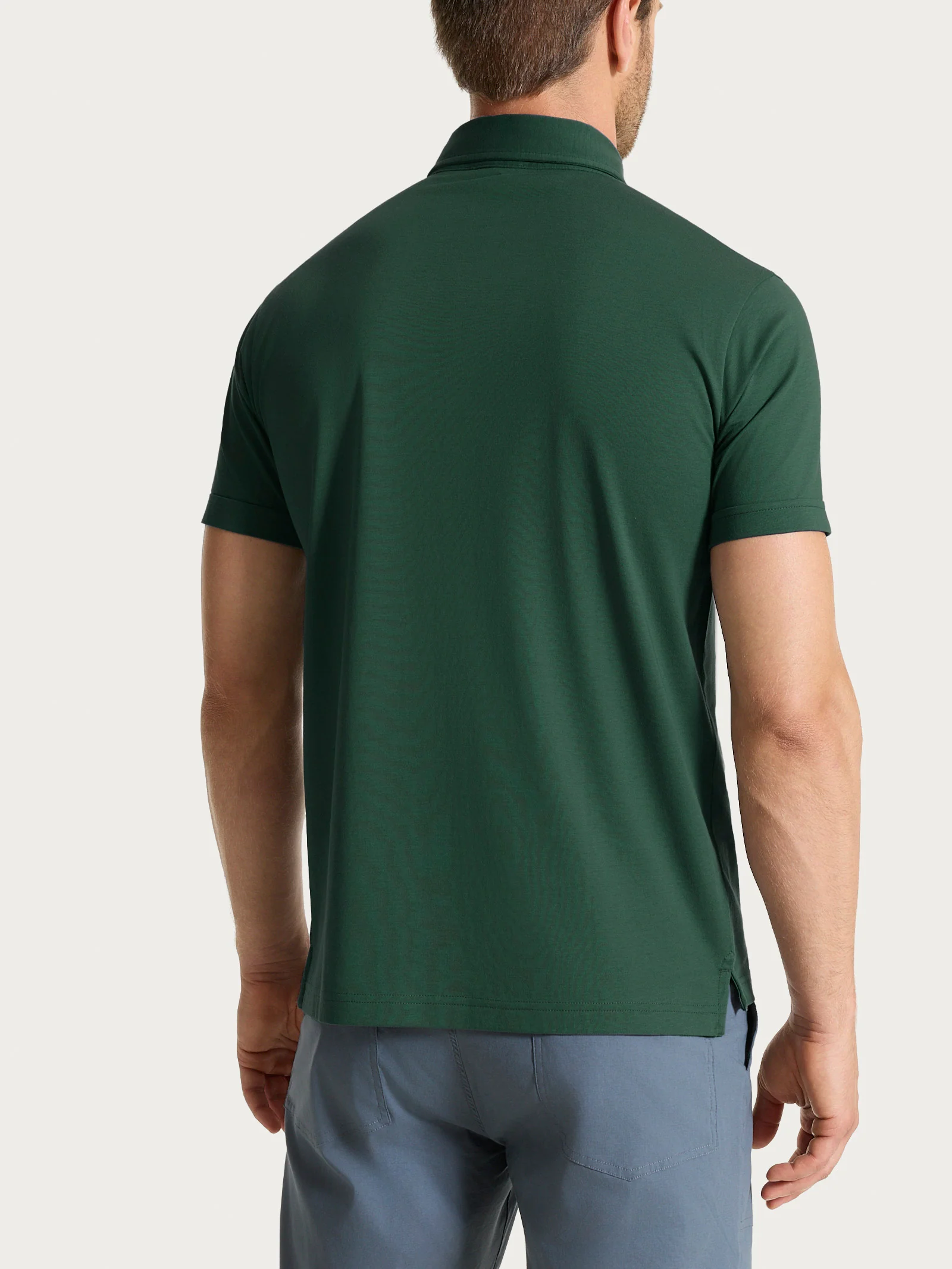 Polo a manica corta in Jersey Double Mercerized - Pineneedle - Image 2