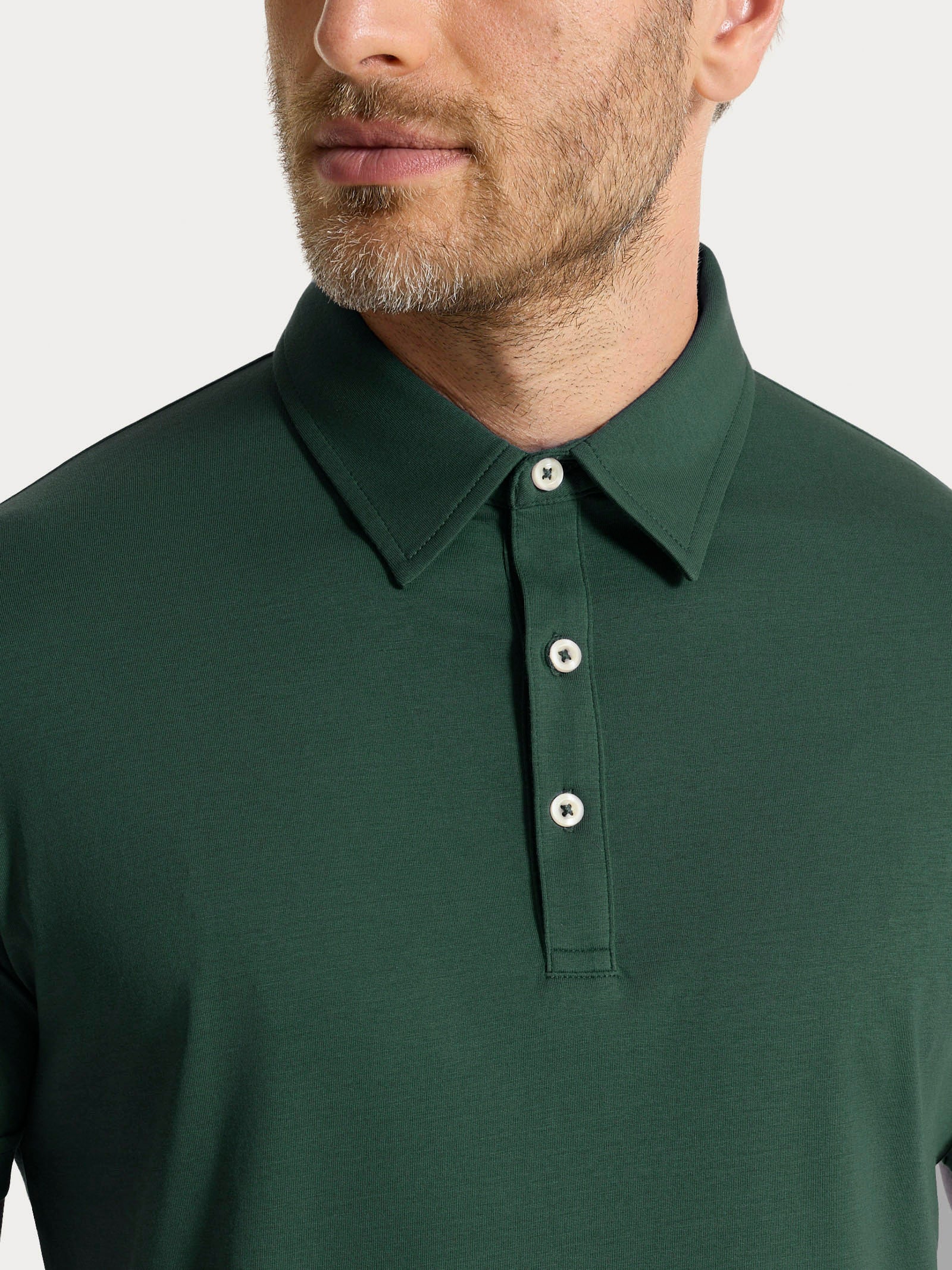 Polo a manica corta in Jersey Double Mercerized - Pineneedle - Image 3