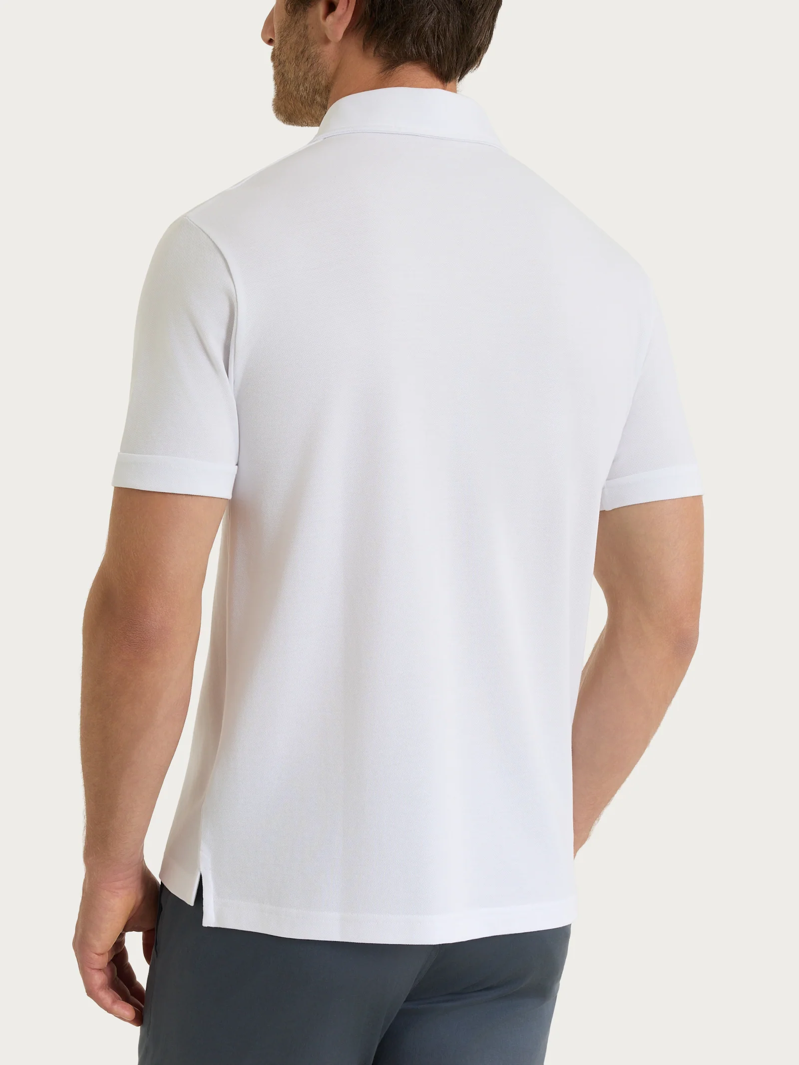 Polo in Cotone Piquet Double Mercerized - Bianco - Image 2
