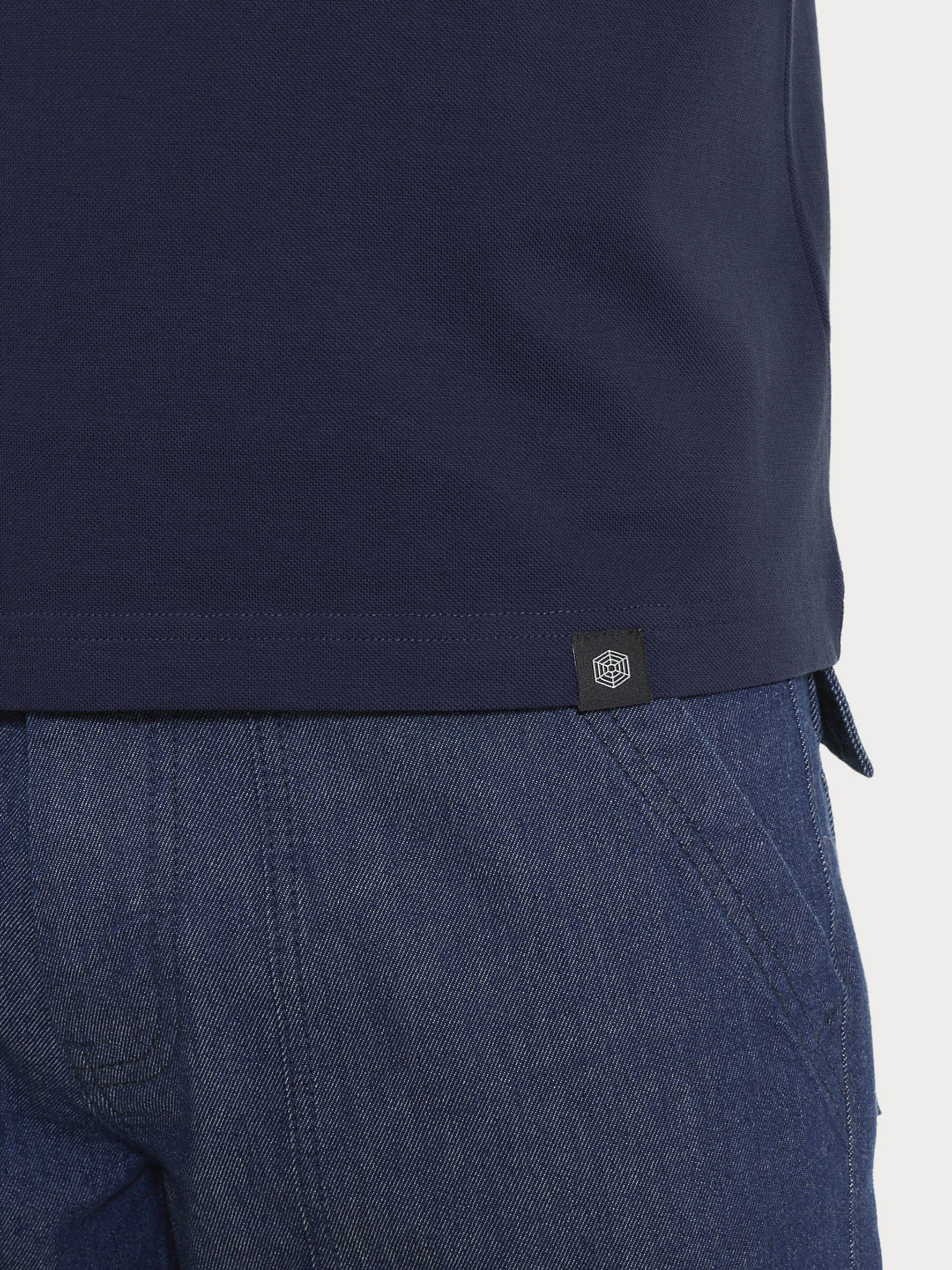 Polo in Cotone Piquet Double Mercerized - Outer Space - Image 3