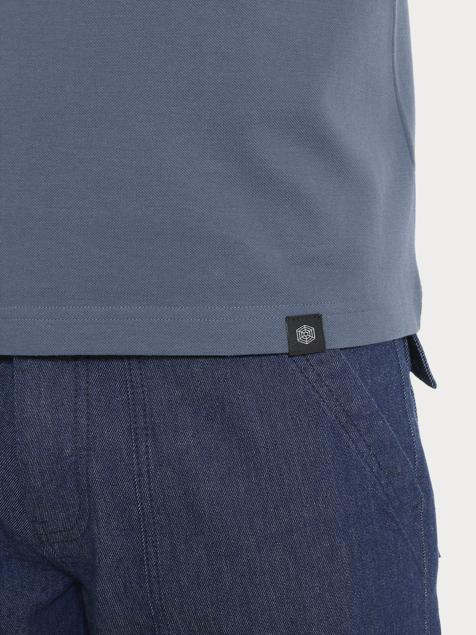 Polo in Cotone Piquet Double Mercerized - Turbulence - Image 3