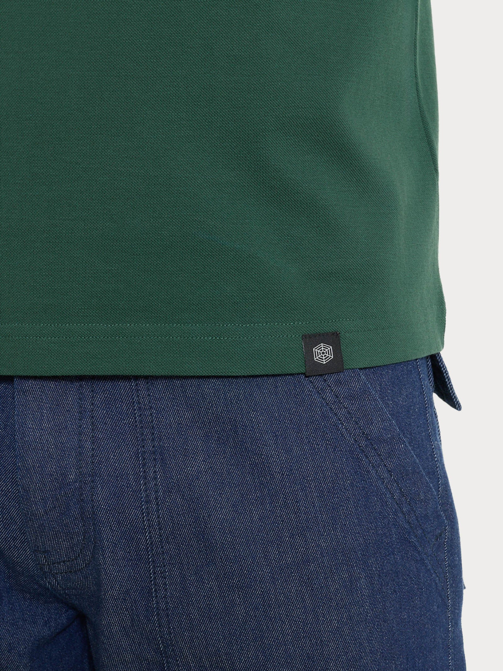 Polo in Cotone Piquet Double Mercerized - Pineneedle - Image 3