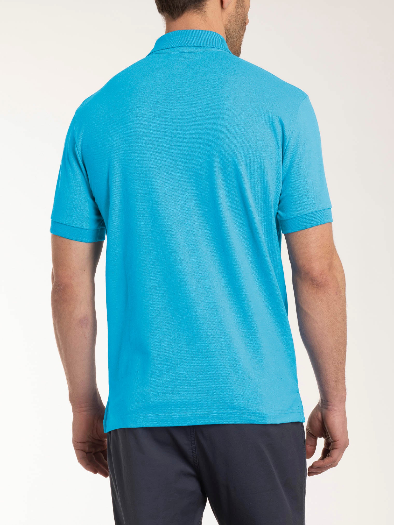 Polo in Eco Cotton Piquet Stretch - Aquarius - Image 2