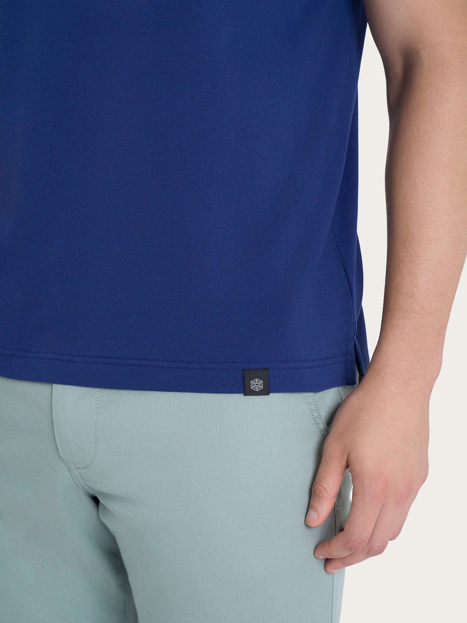 Polo in Eco Cotton Piquet Stretch - Fant. Blueberry - Image 3