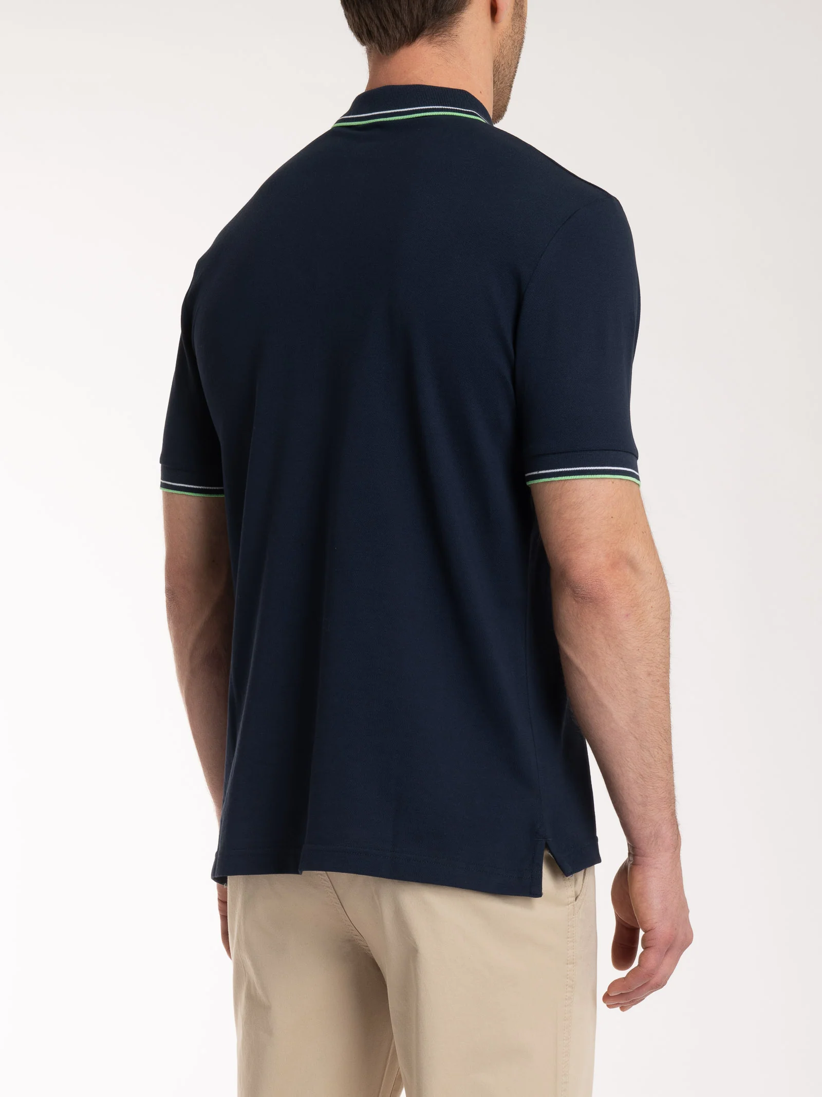 Polo in Eco Cotton Piquet Stretch - Fant.Dark - Image 2