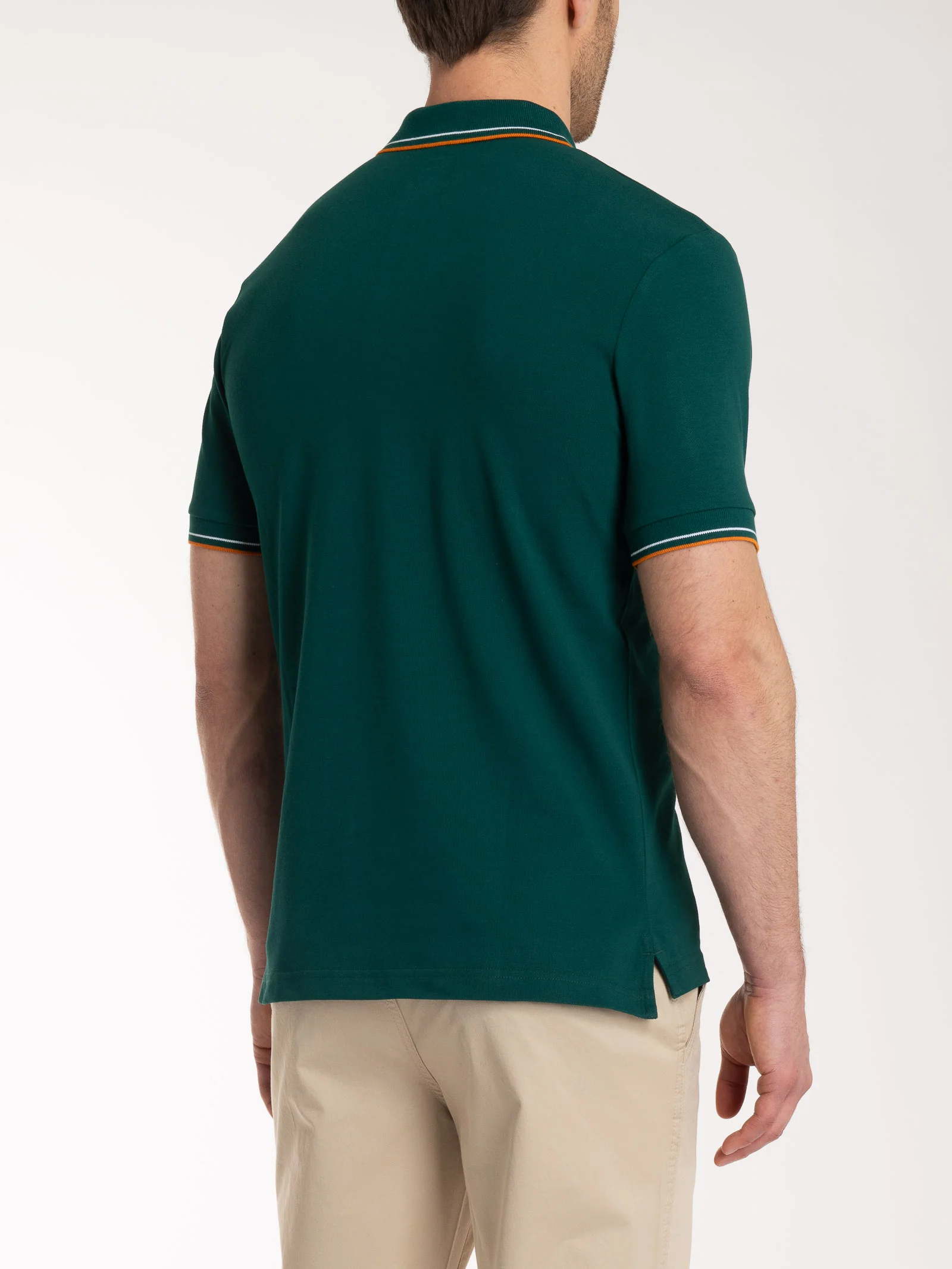Polo in Eco Cotton Piquet Stretch - Fant. Rain Forest - Image 2