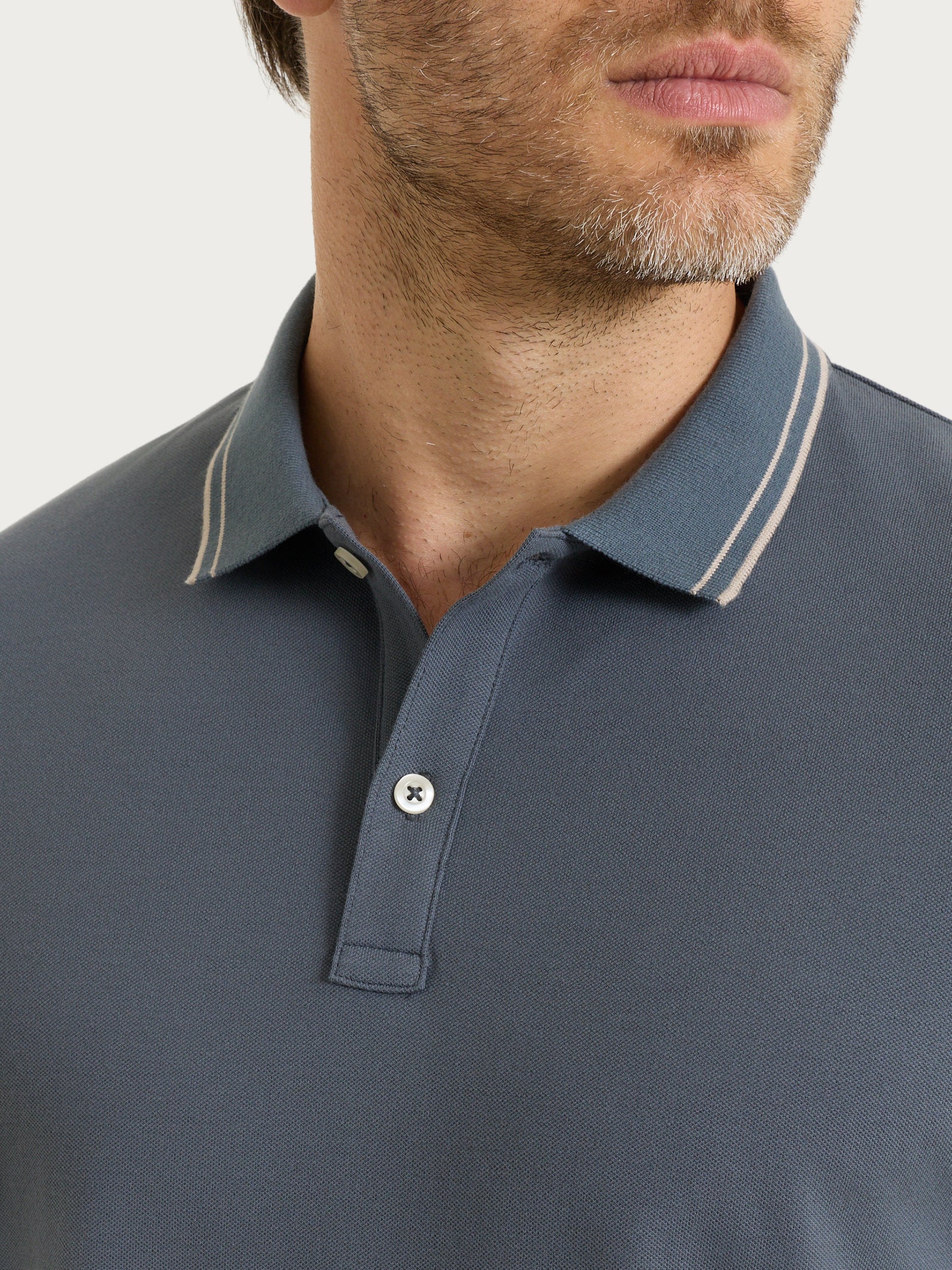 Polo in Eco Cotton Piquet Stretch - Fant. Turbulence - Image 3