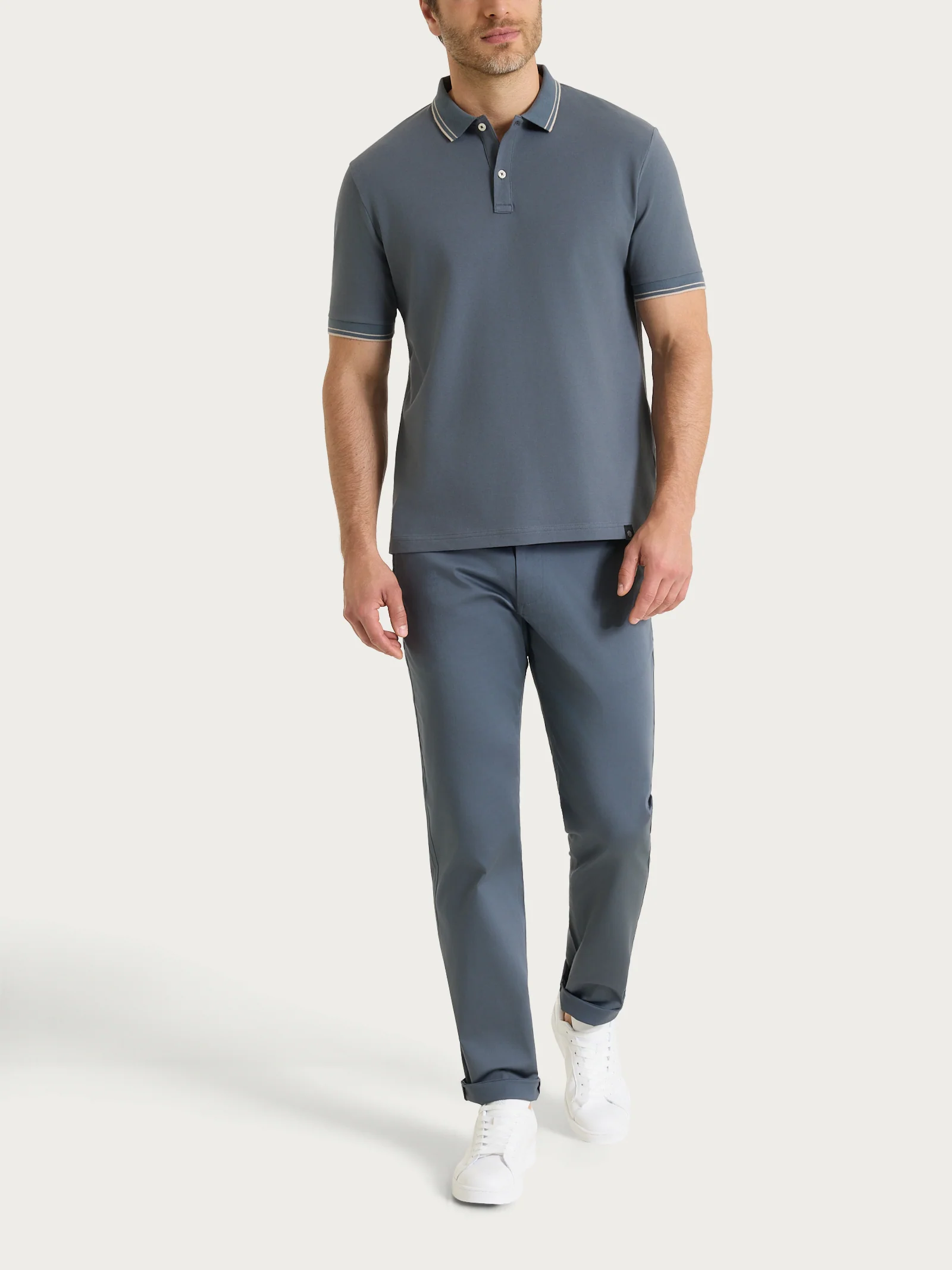 Polo in Eco Cotton Piquet Stretch - Fant. Turbulence - Image 4