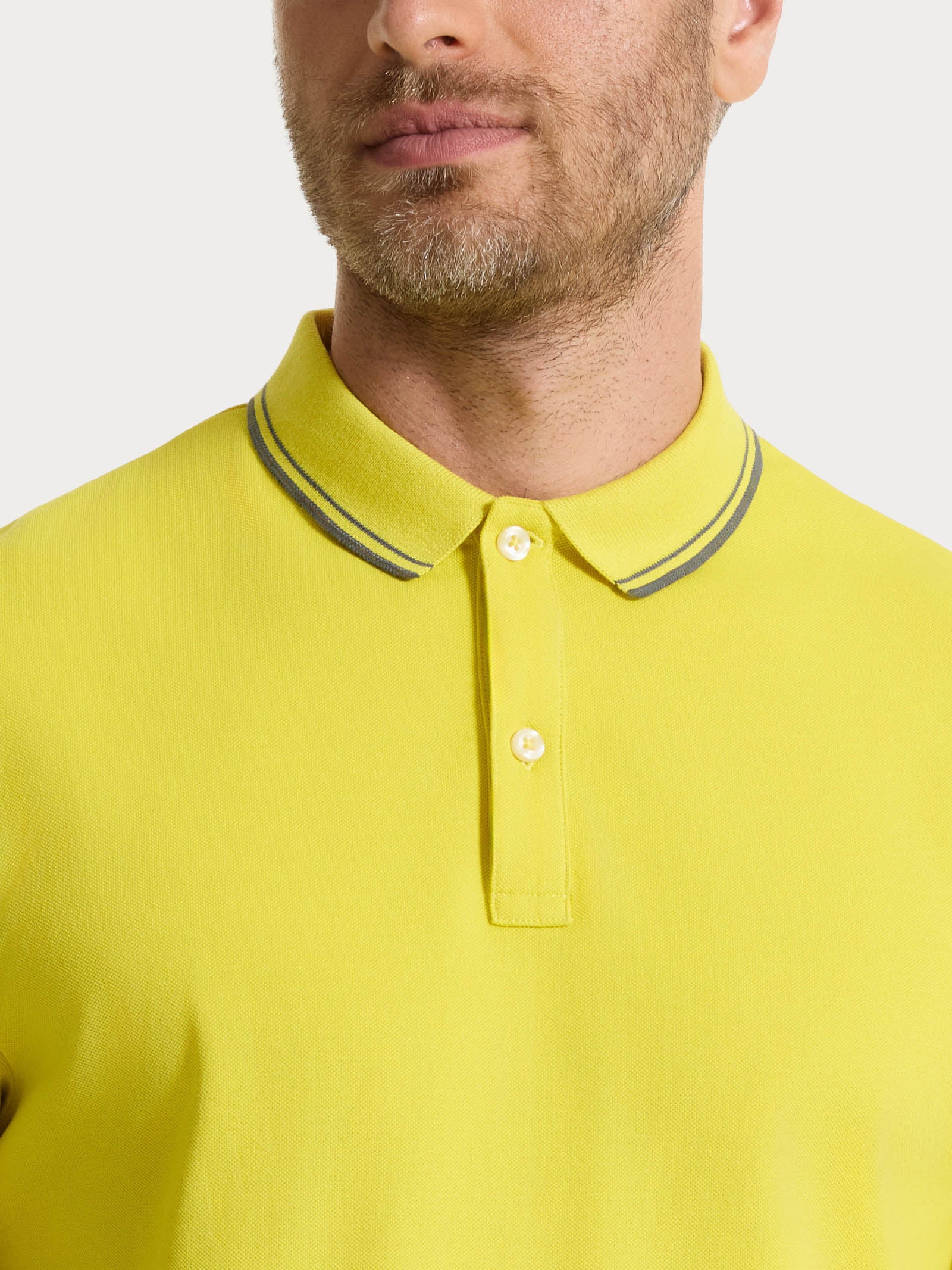 Polo in Eco Cotton Piquet Stretch - Fant. Acacia - Image 3
