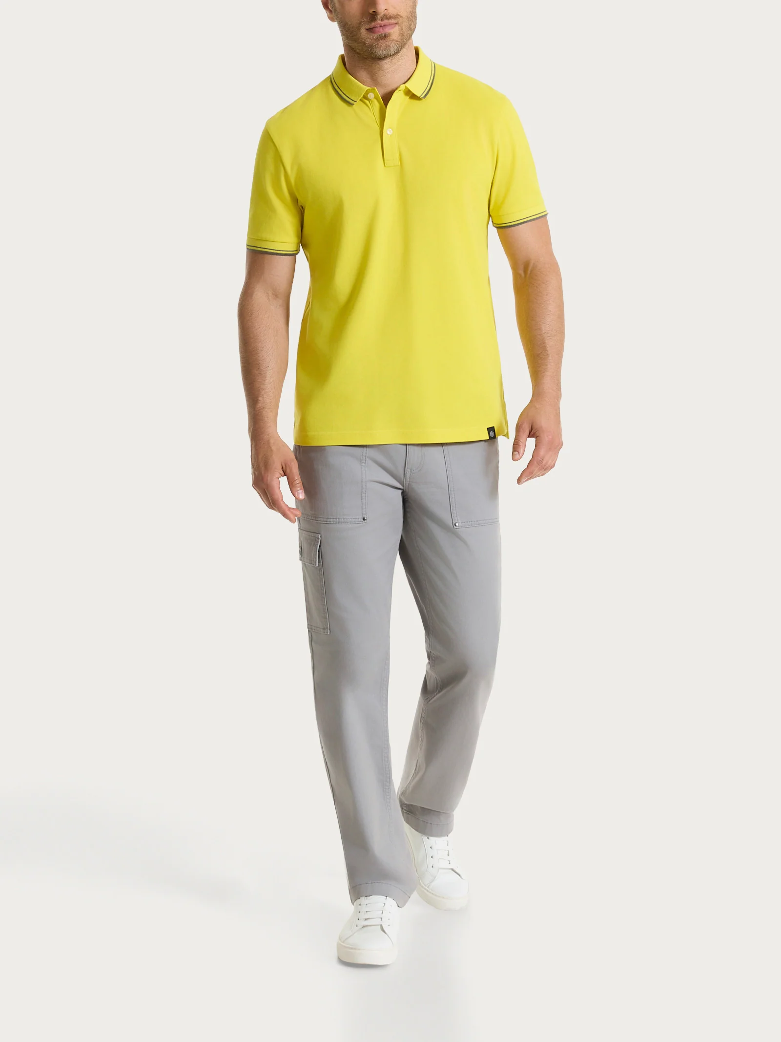 Polo in Eco Cotton Piquet Stretch - Fant. Acacia - Image 4