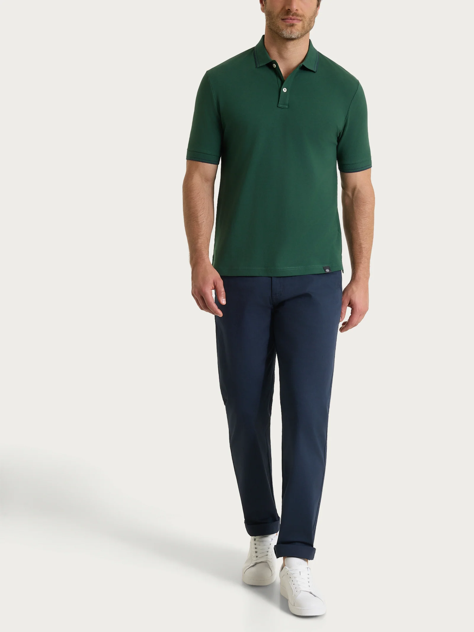 Polo in Eco Cotton Piquet Stretch - Fant. Pineneedle - Image 5