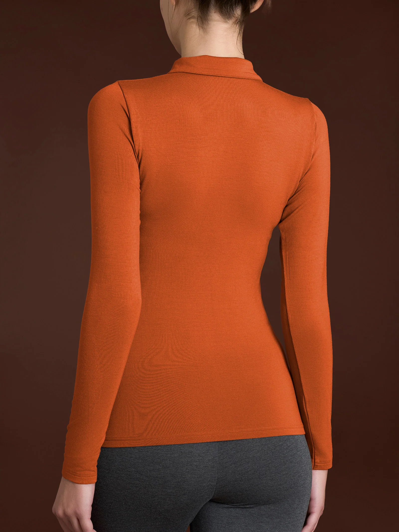 Polo in Eco Viscosa - Rust - Image 2