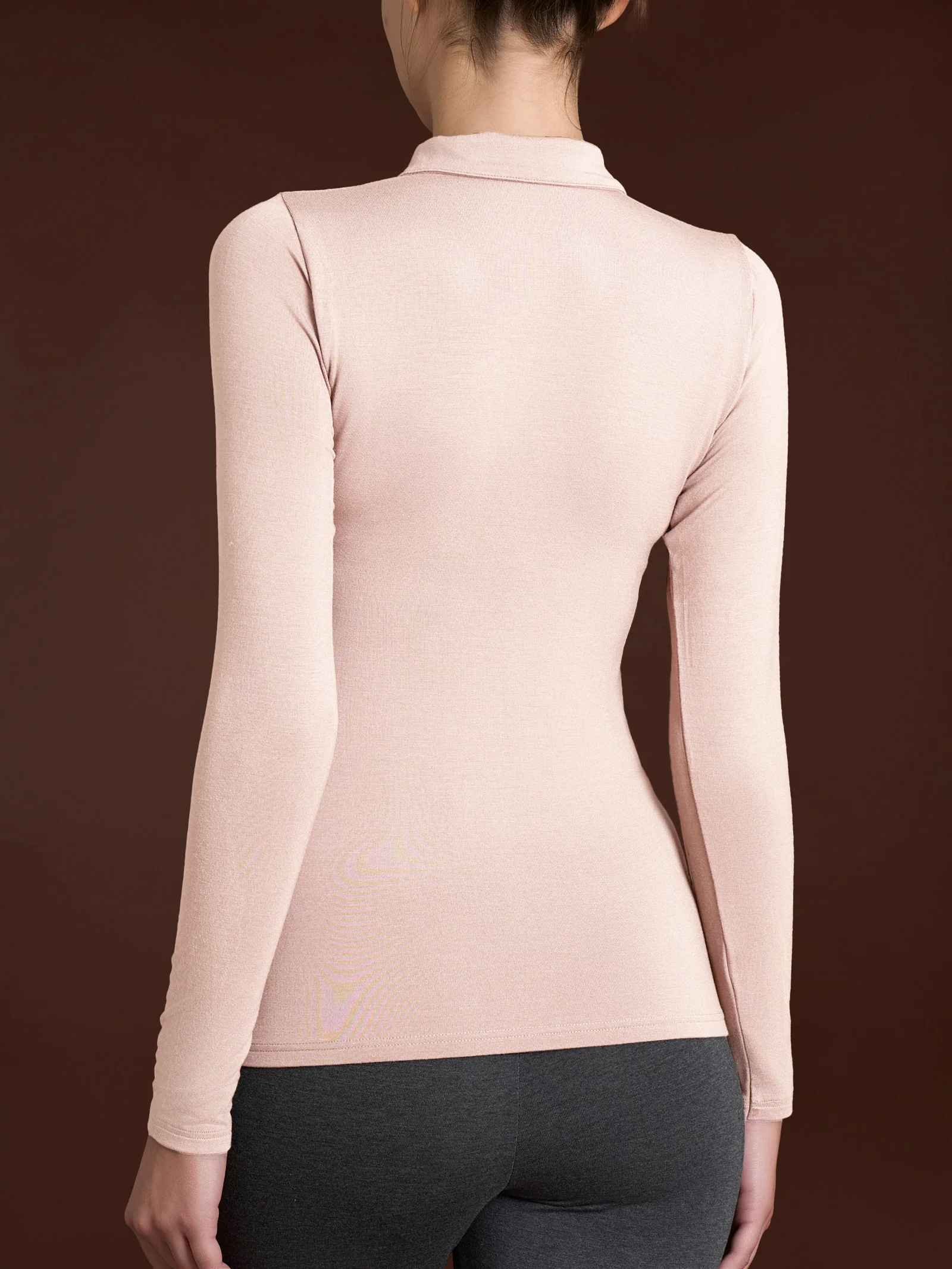 Polo in Eco Viscosa - Cameo Rose - Image 2