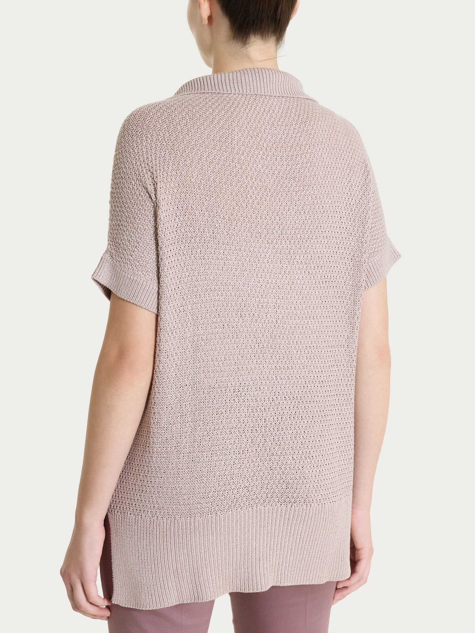 Polo in Lurex Rice Stitch - Sphinx - Image 2