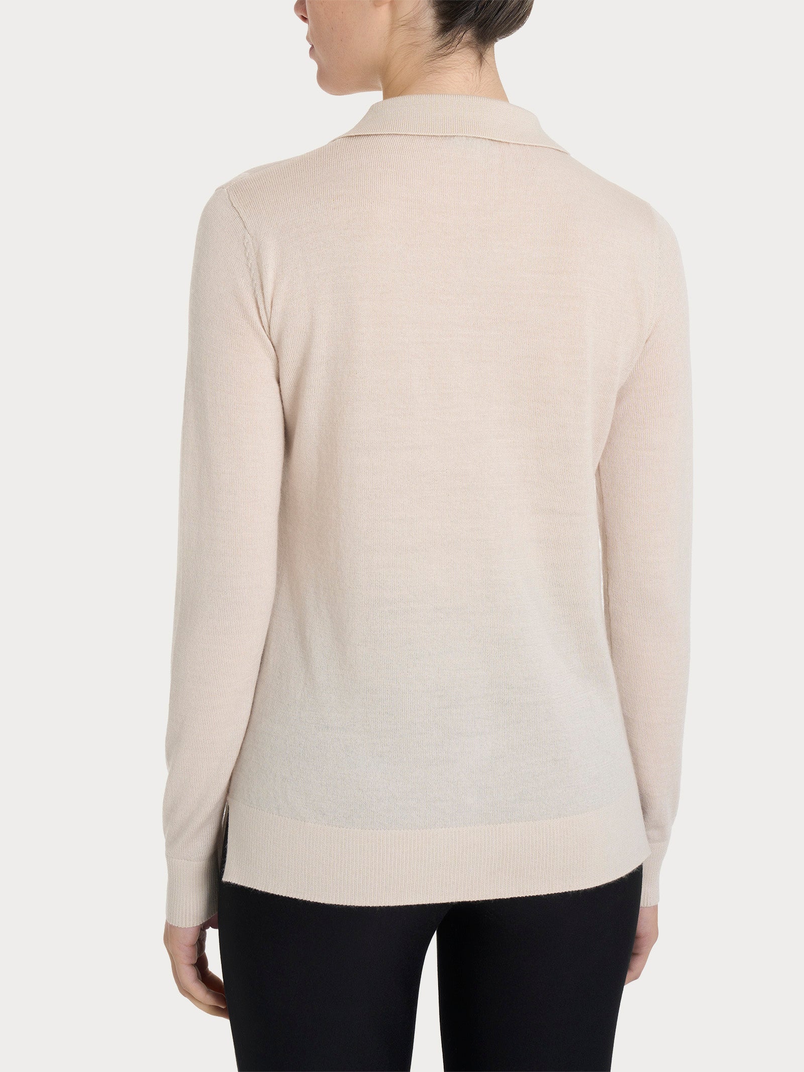 Polo in Merino Soft - Champignon - Image 2