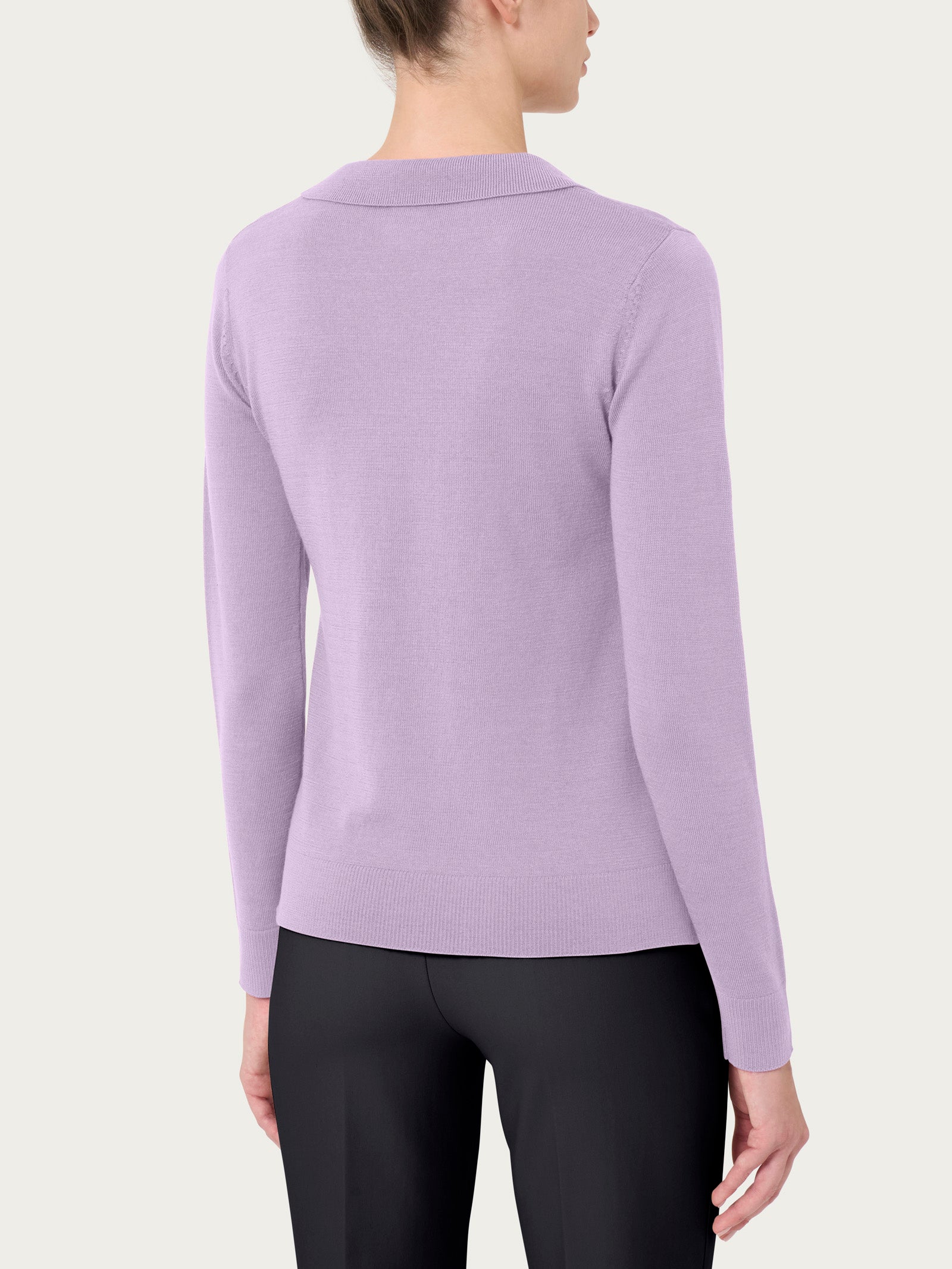 Polo in Merino Soft - Orchid Petal - Image 2