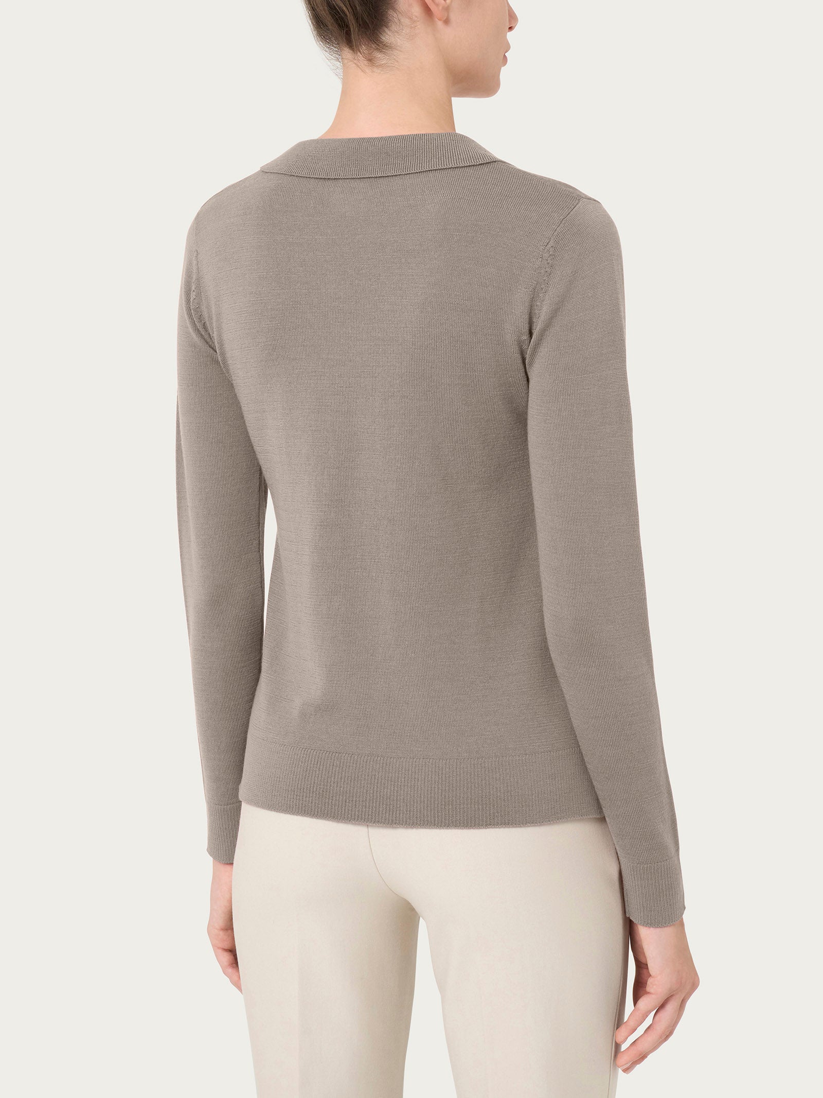 Polo in Merino Soft - Weathered Teak - Image 2