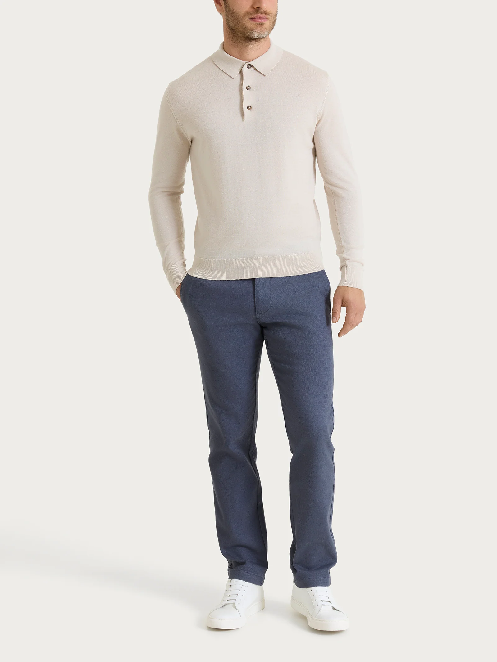Polo in Merino Soft - Tibetan Red - Image 4