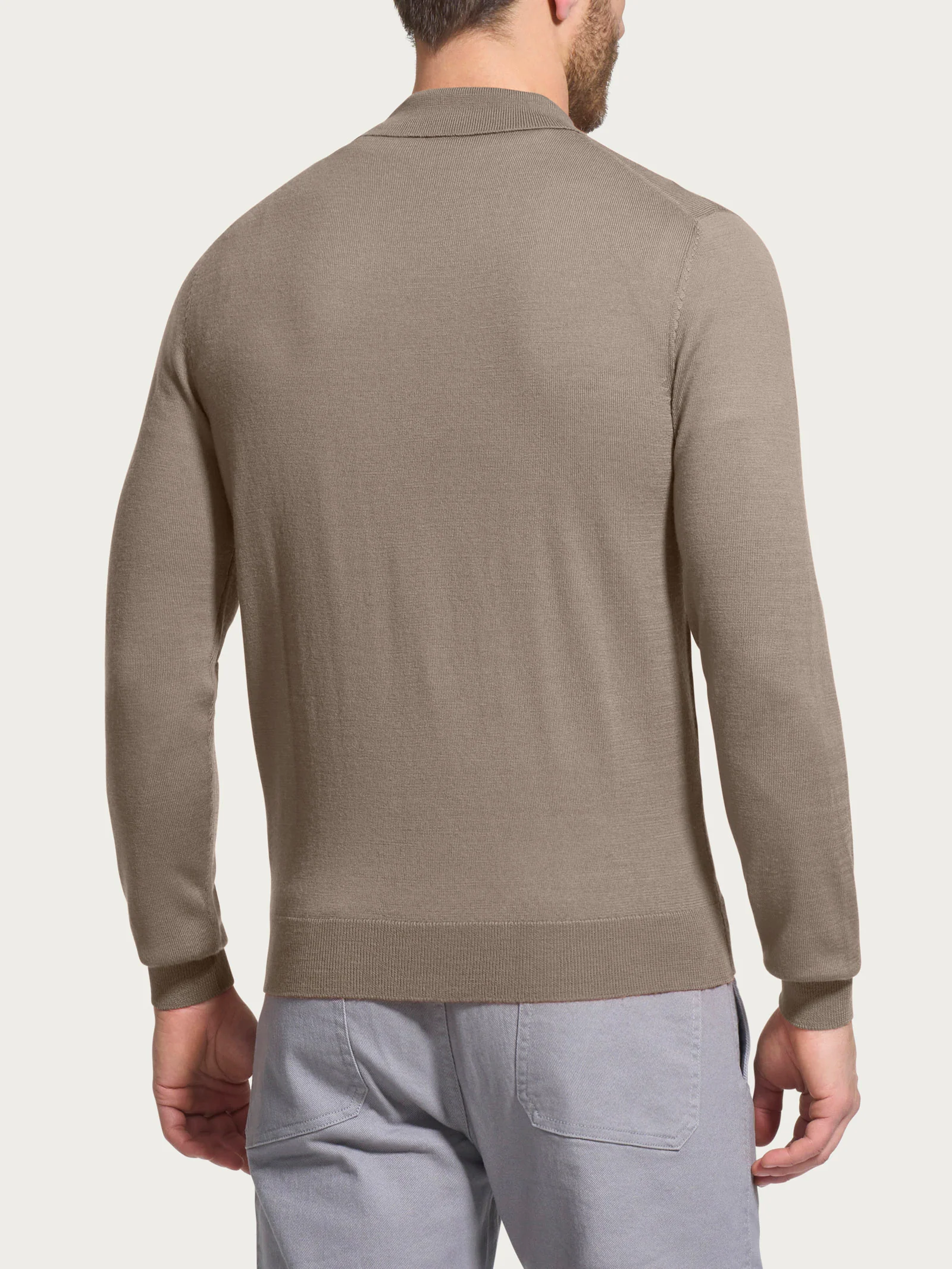 Polo in Merino Soft - Weathered Teak - Image 2