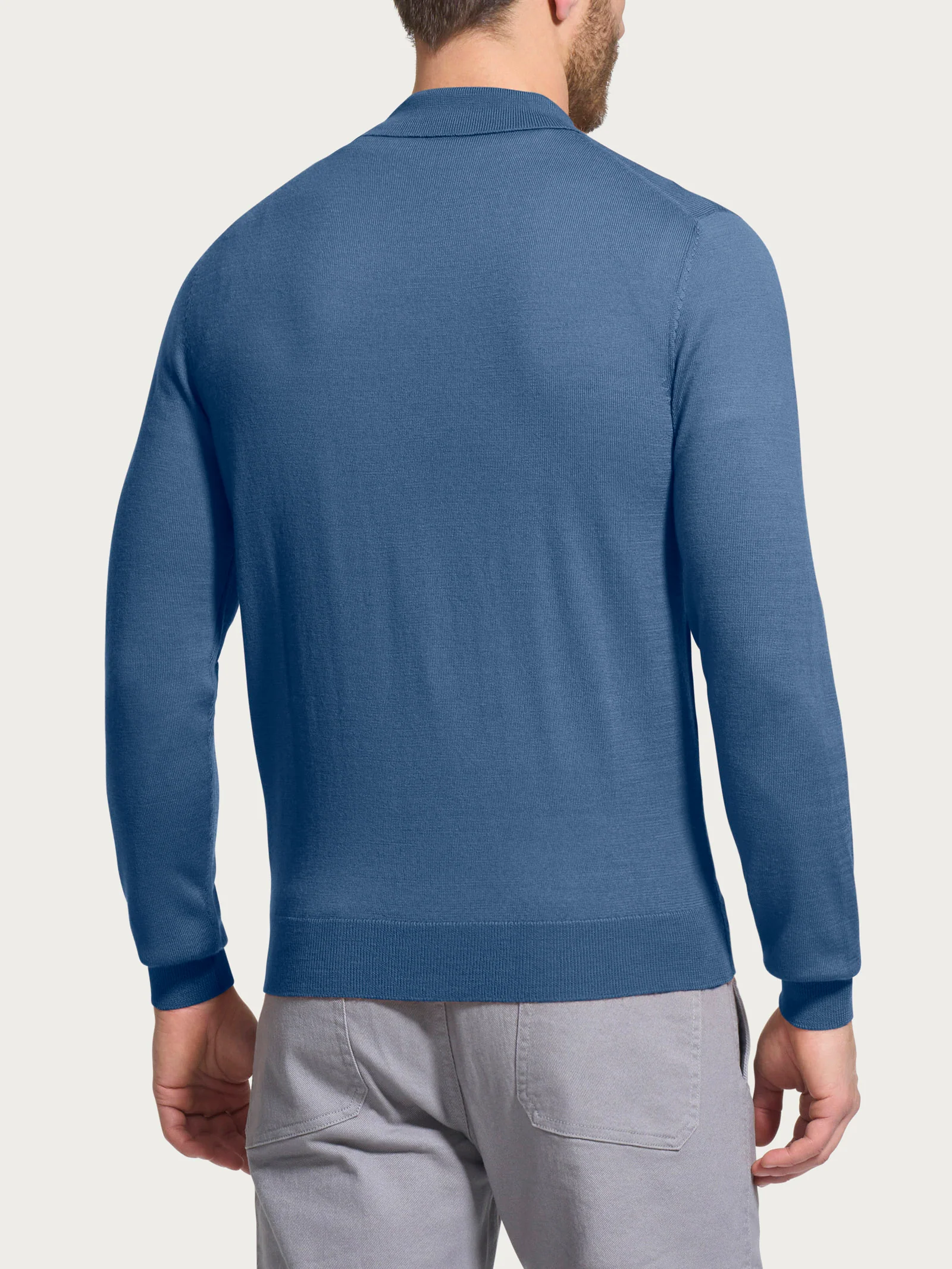 Polo in Merino Soft - Colony Blue - Image 2