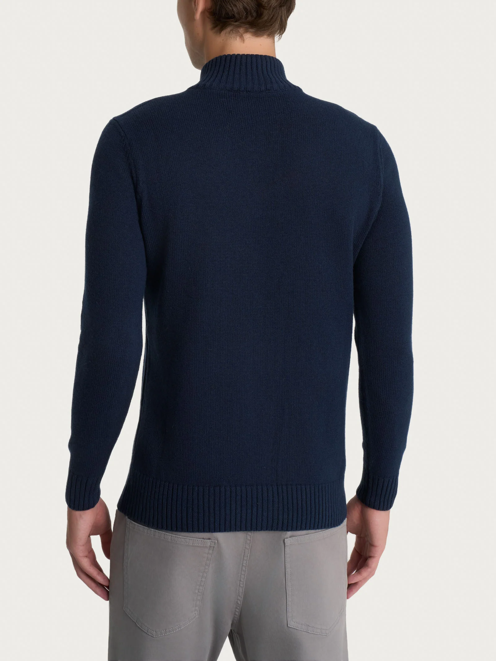 Pull con bottoni in Nice Wool - Bleu - Image 2