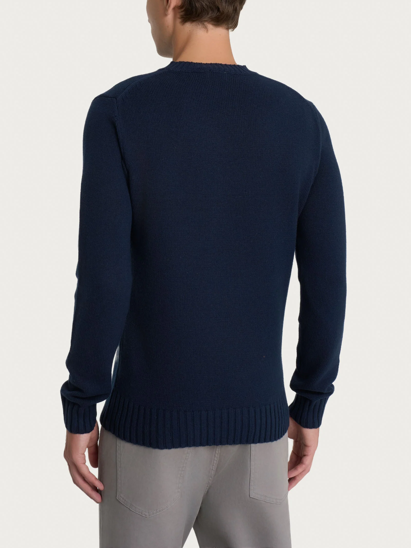 Pull girocollo in filato Nice Wool - Bleu - Image 2