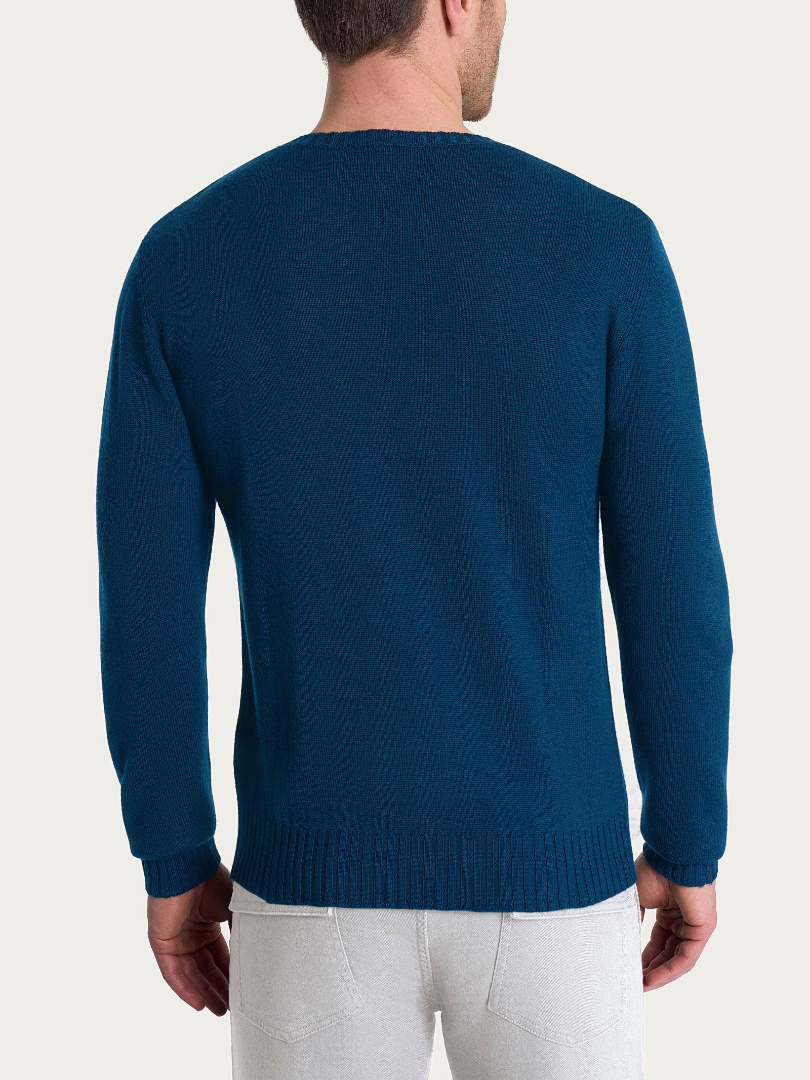 Pull girocollo in Merino Soft - Aviazione - Image 2