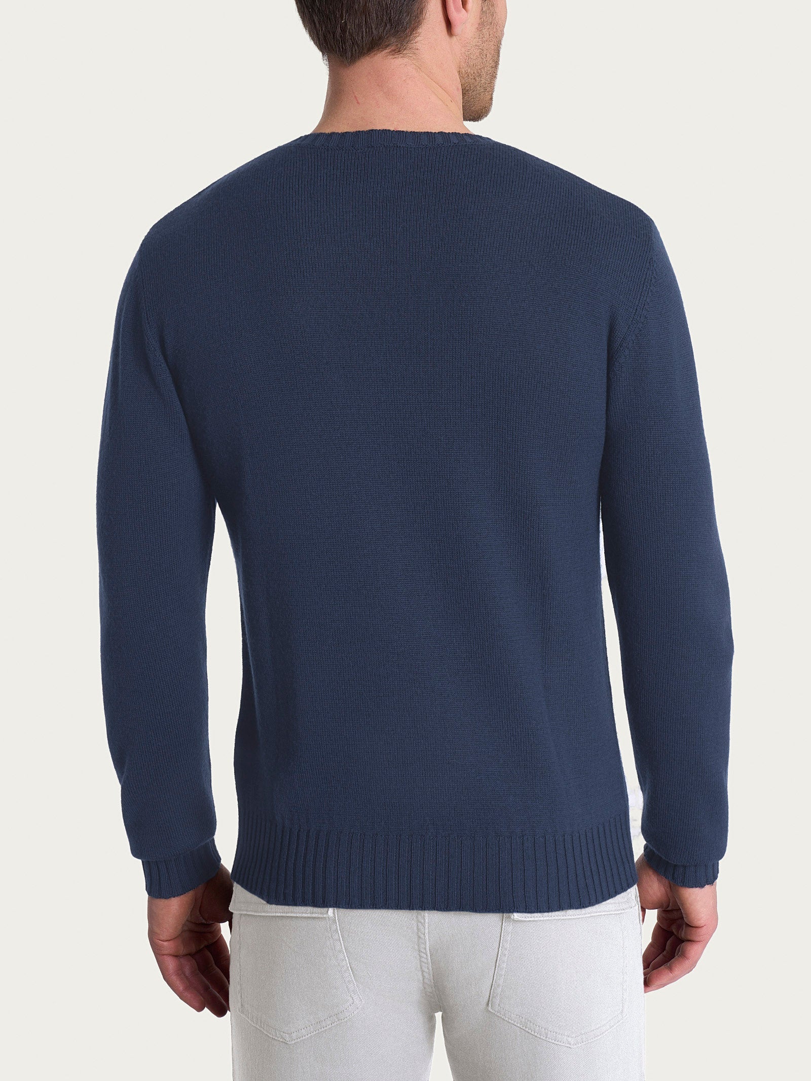 Pull girocollo in Merino Soft - Indigo - Image 2