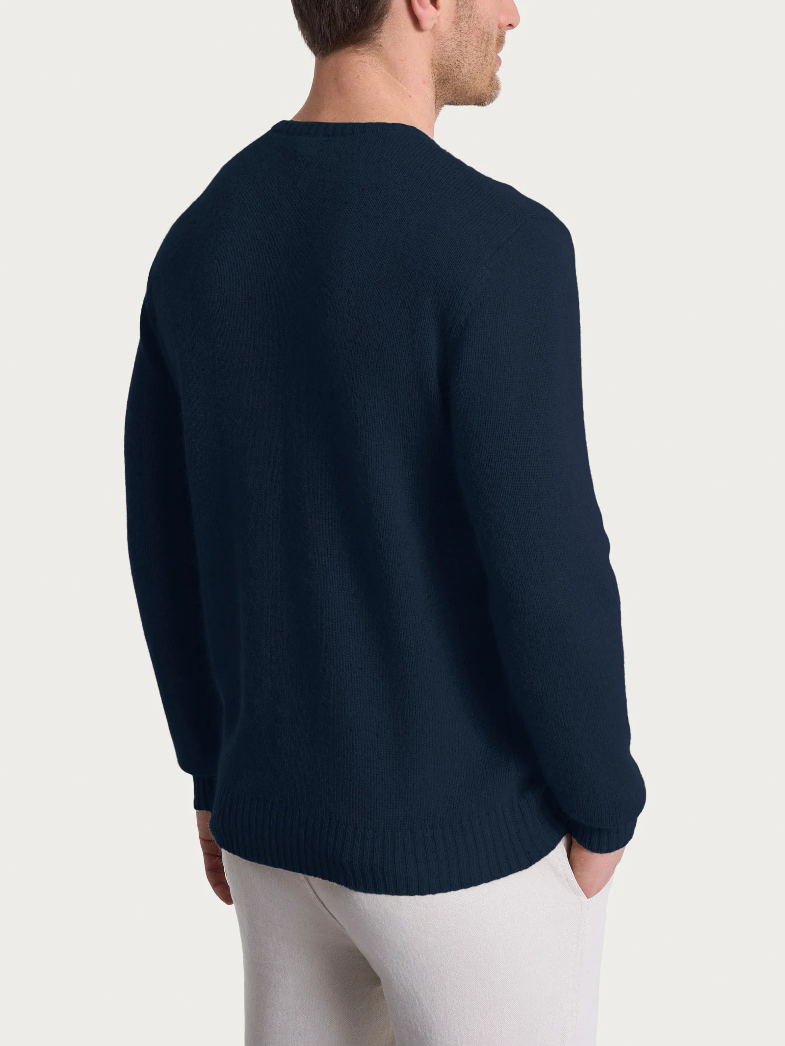 Pull girocollo in Natural Soft  - Bleu - Image 2