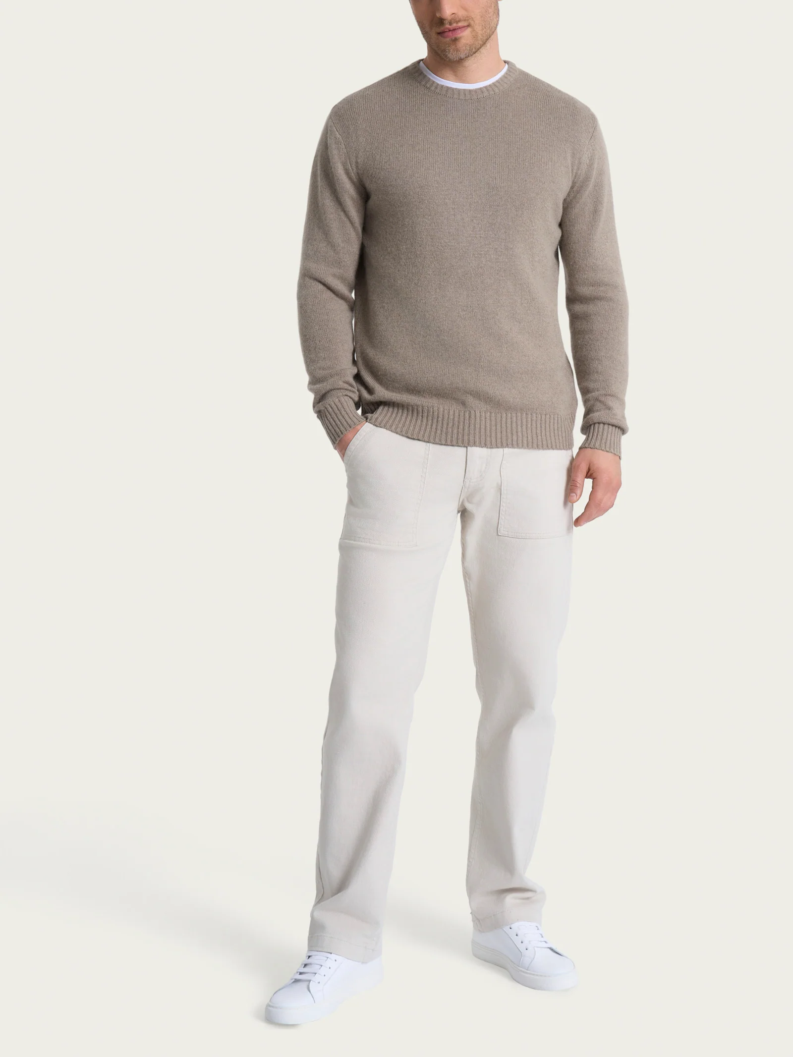 Pull girocollo in Natural Soft  - Glace' Mel. - Image 4