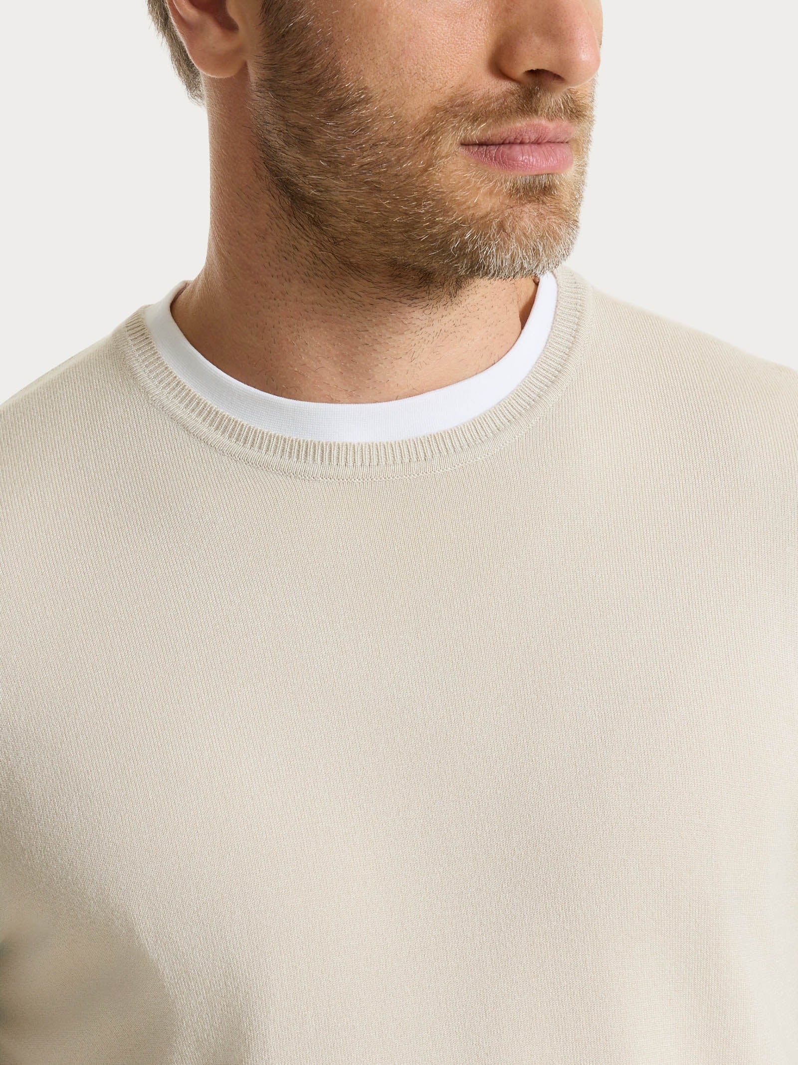 Pull girocollo in Summertime - Champignon - Image 3