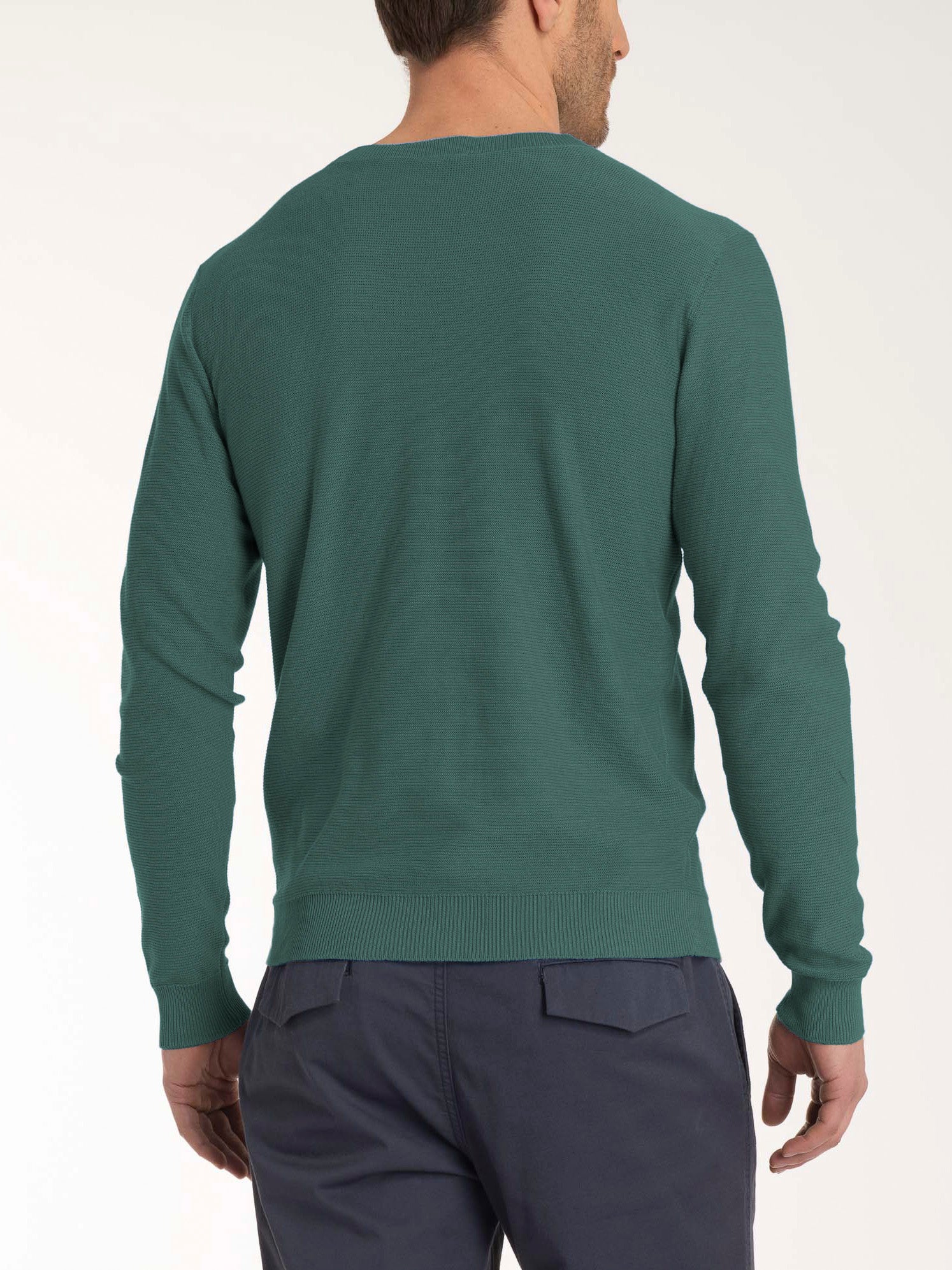 Pull girocollo Punto Links in puro cotone - Dark Forest  - Image 2