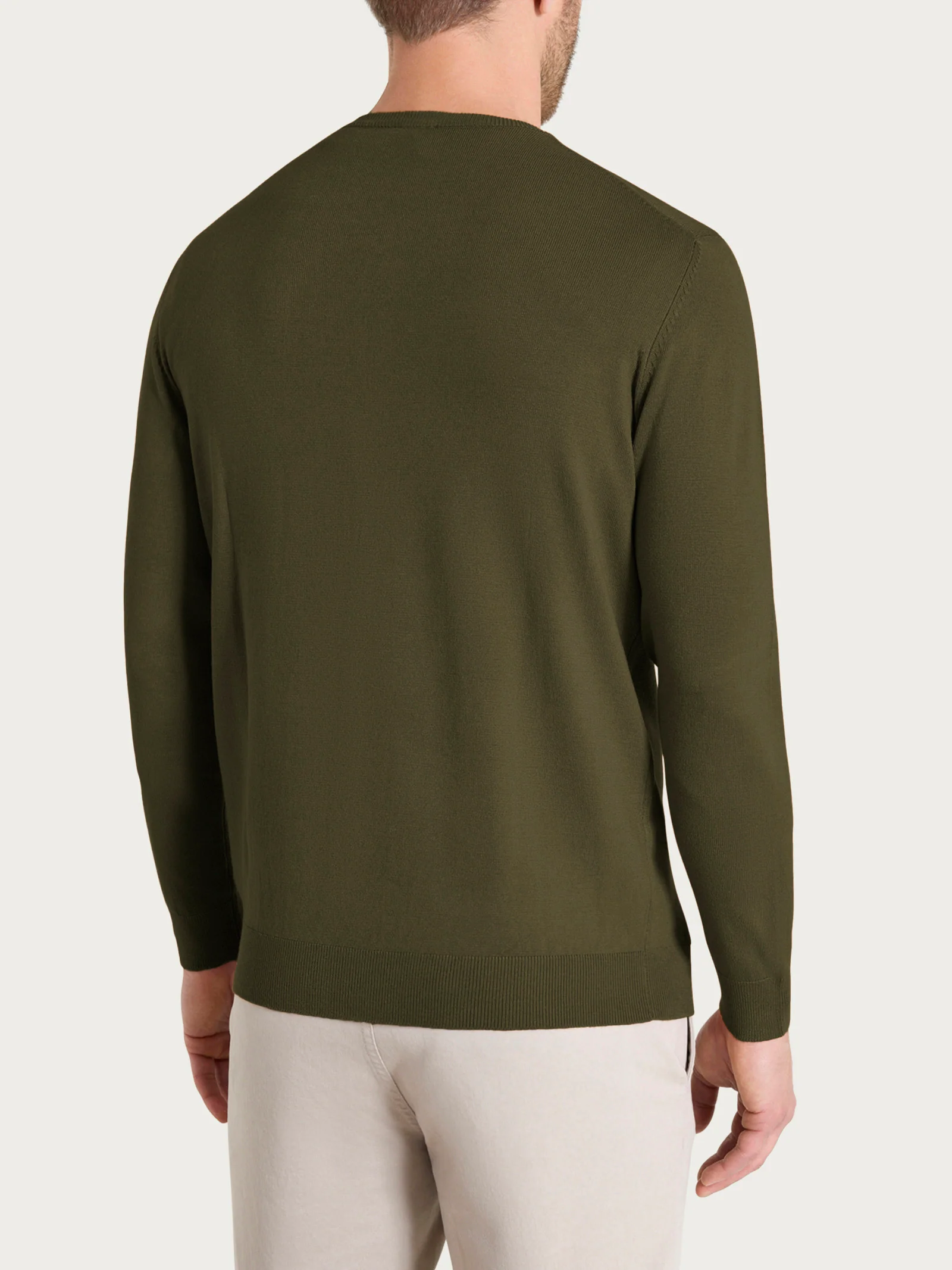 Pull scollo a V Four Seasons - Dark Olive - Image 2