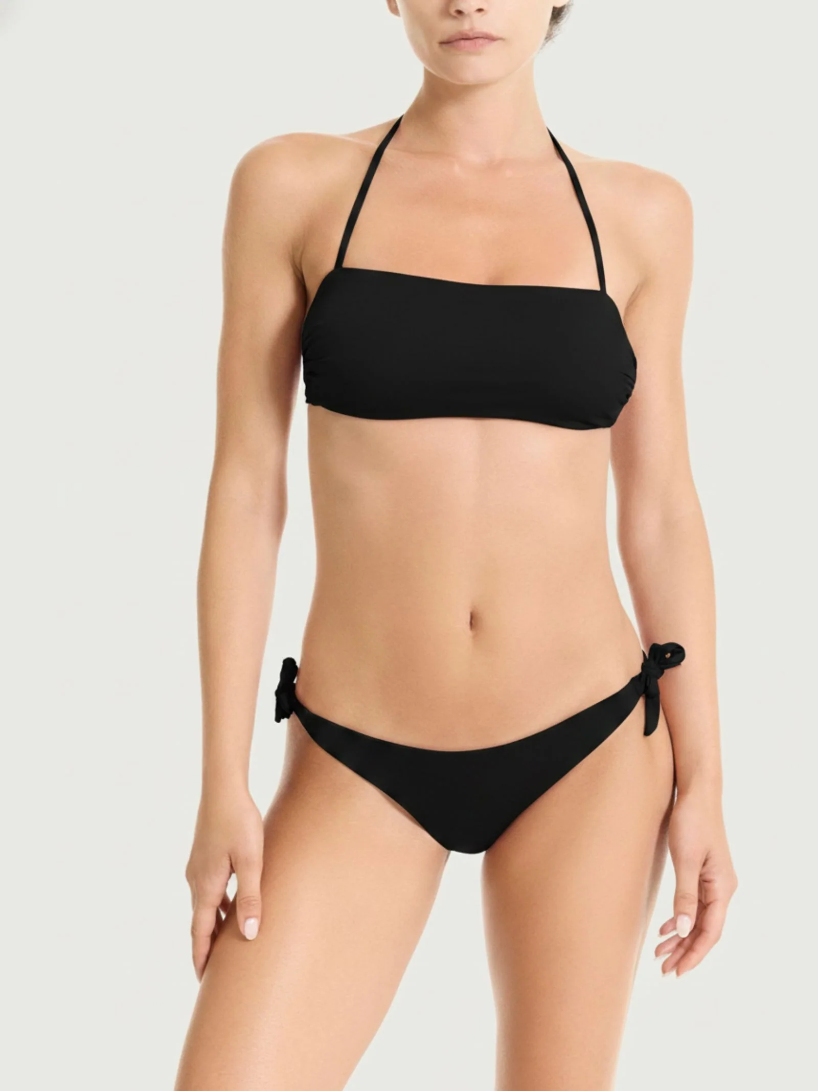 Reggiseno a fascia in Microfibra Stretch - Nero - Image 2