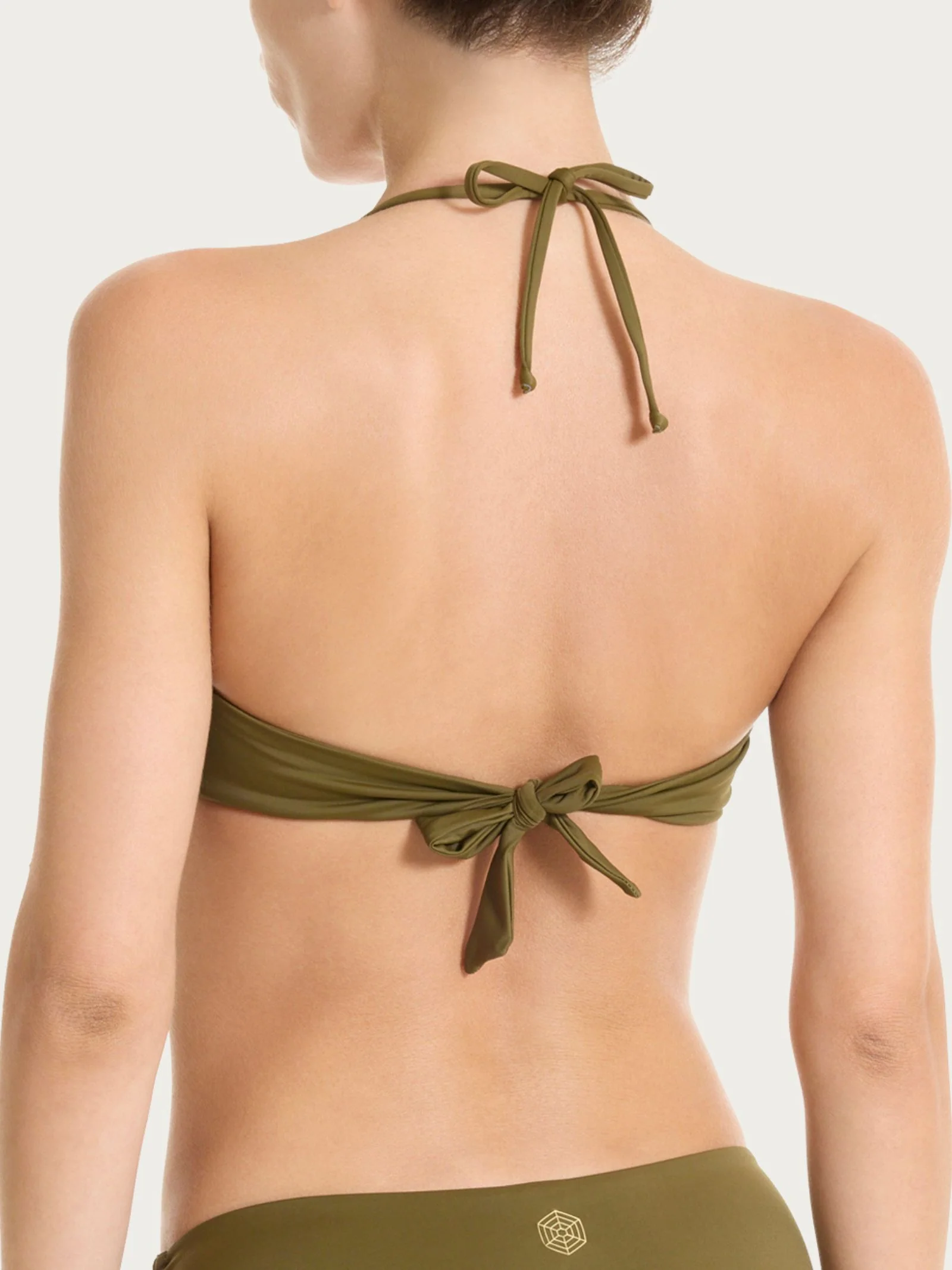 Reggiseno a fascia in Microfibra Stretch - Dark Olive - Image 2