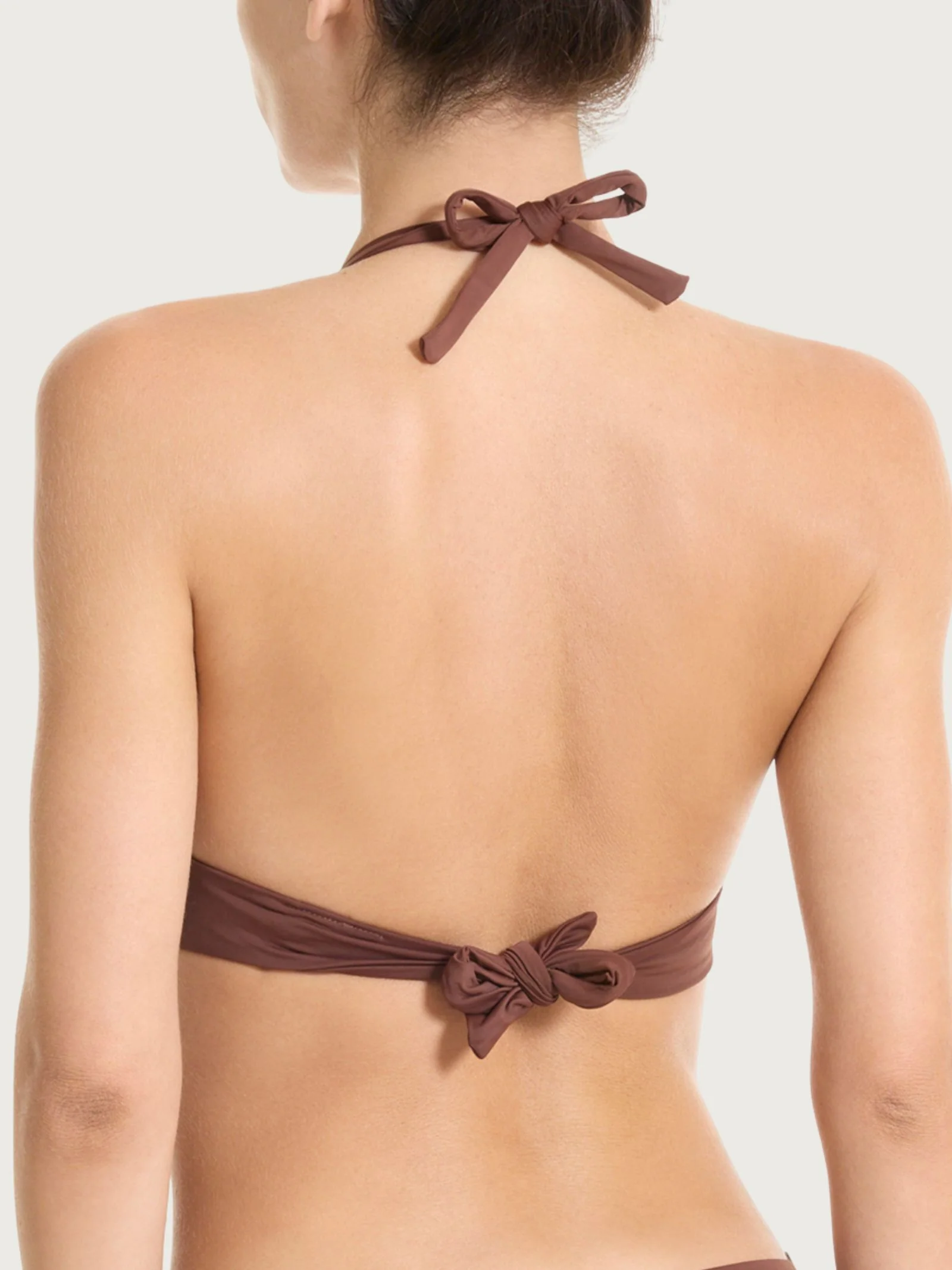 Reggiseno a triangolo in Microfibra Stretch - Chocolate Fondant - Image 2