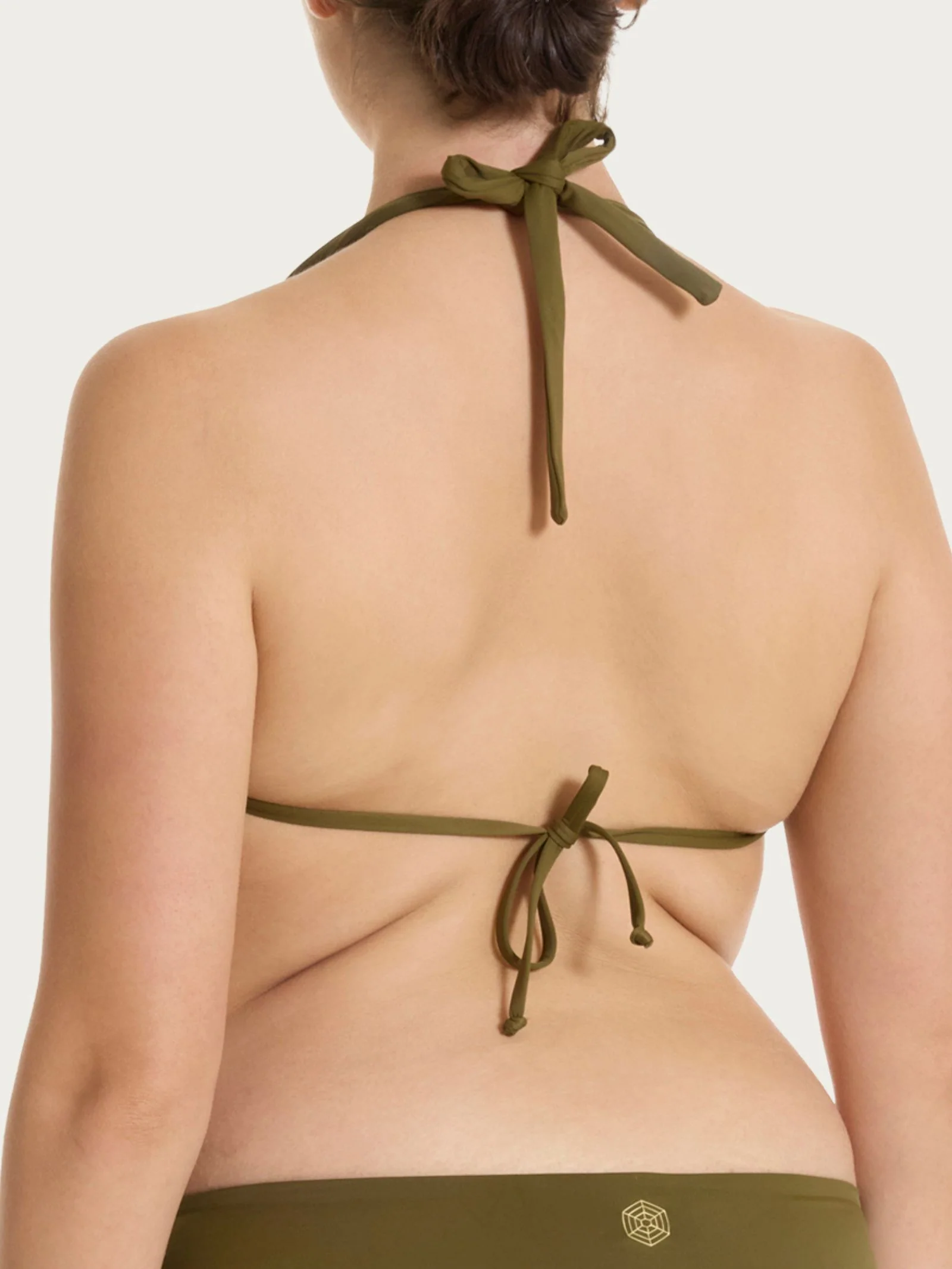 Reggiseno a triangolo personalizzabile in Microfibra Stretch - Dark Olive - Image 2