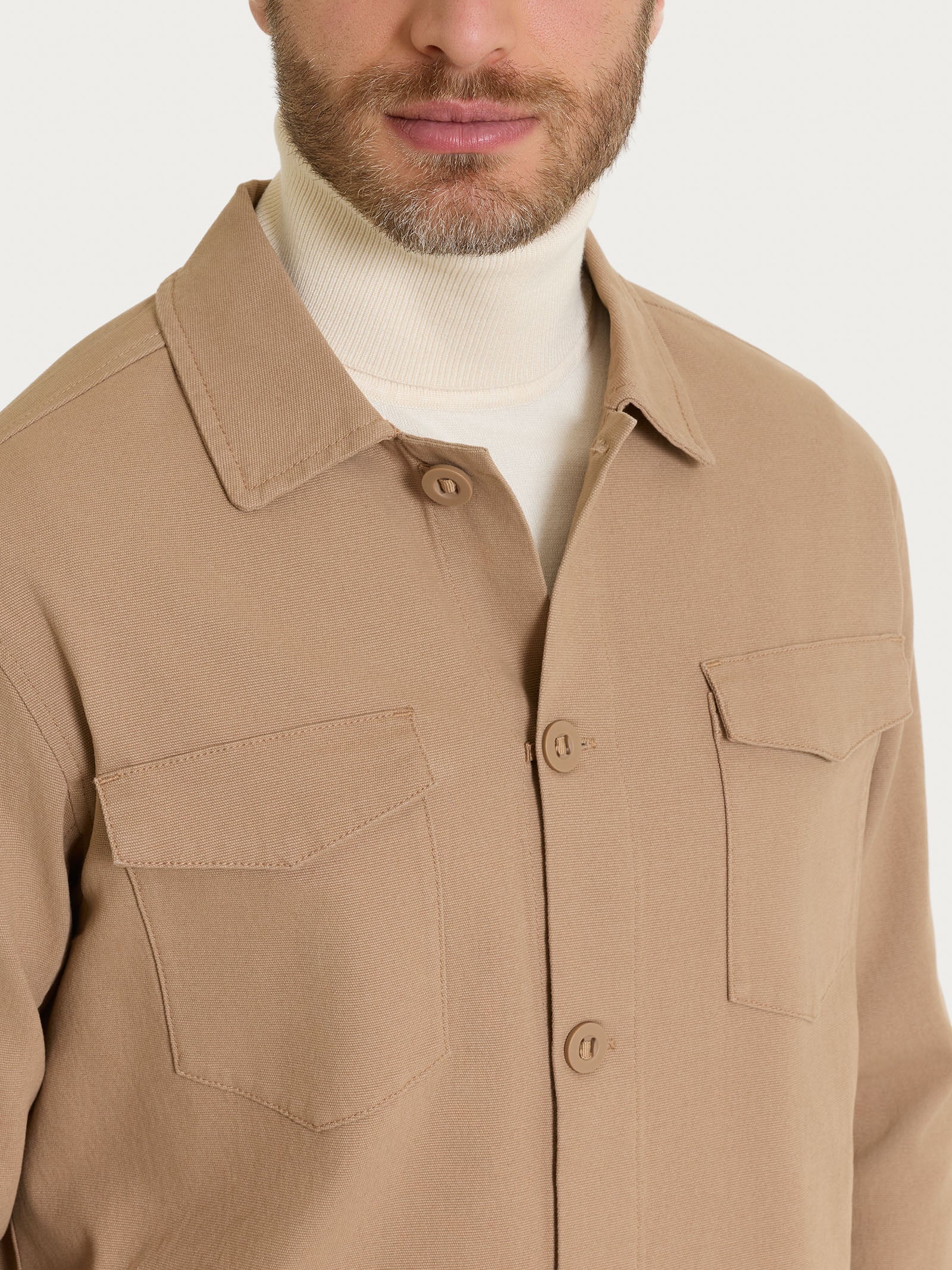 Shacket in Canvas Stretch - Tiger's Eye - Image 3
