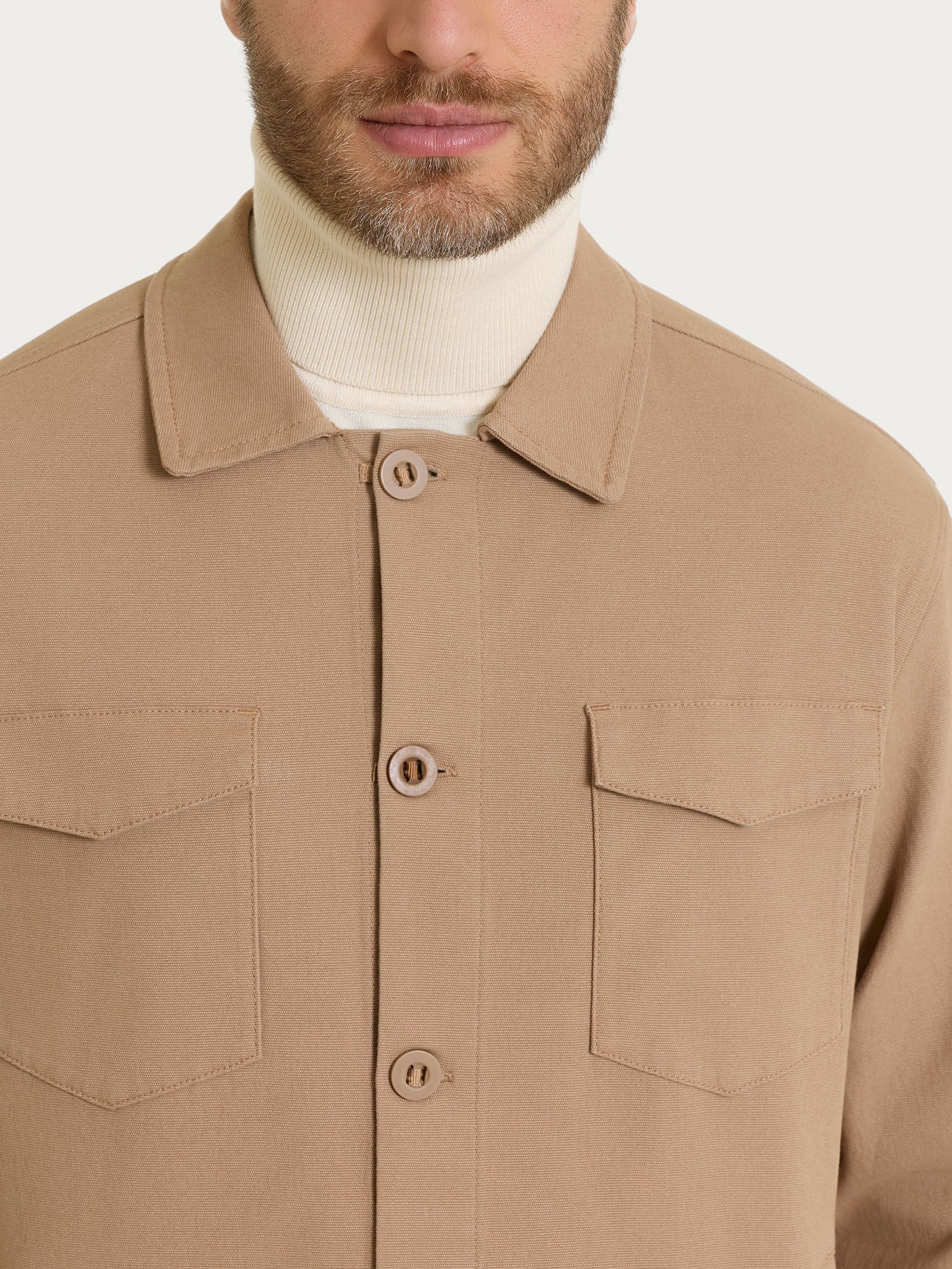 Shacket in Canvas Stretch - Tiger's Eye - Image 4