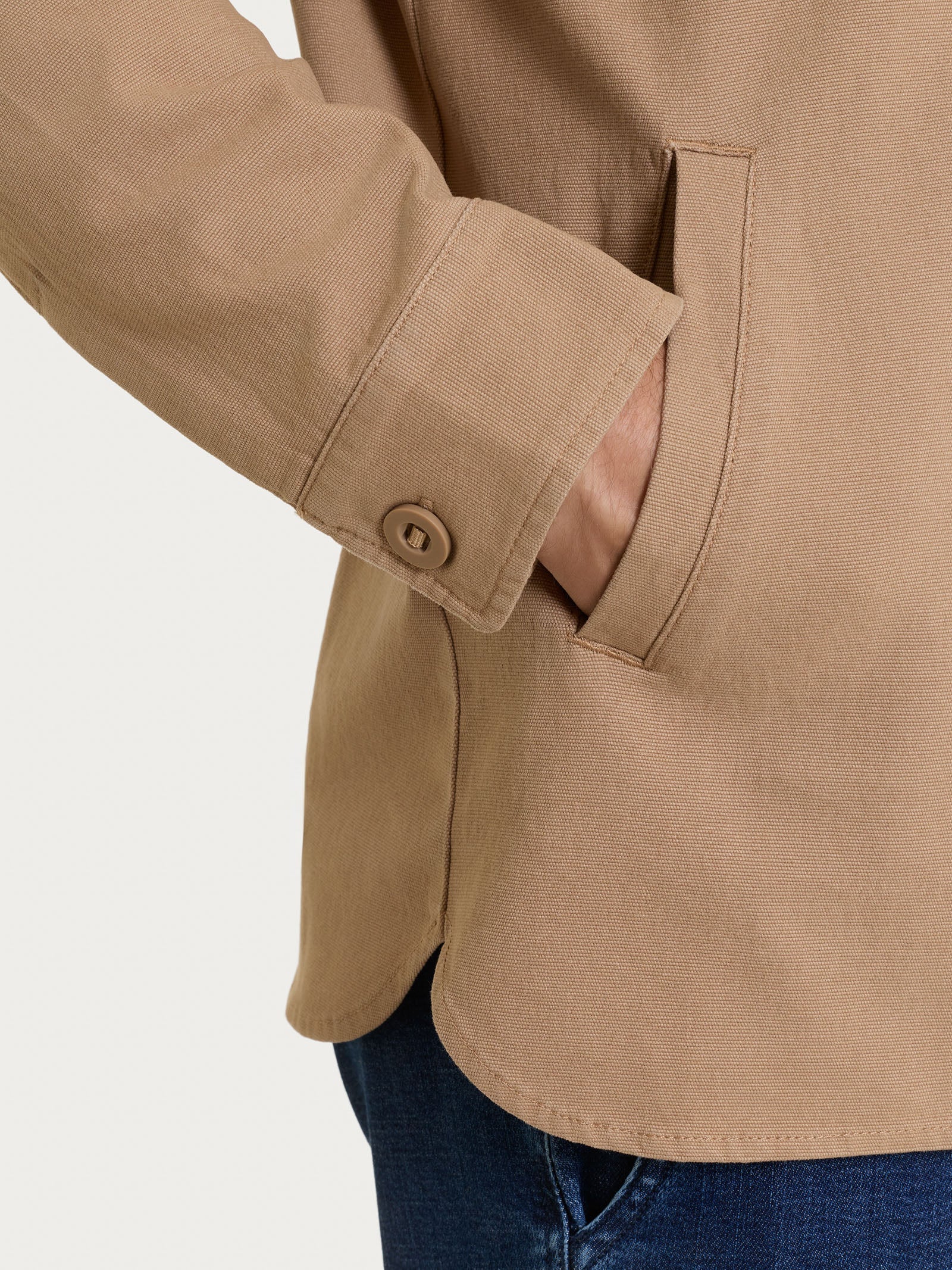 Shacket in Canvas Stretch - Tiger's Eye - Image 6