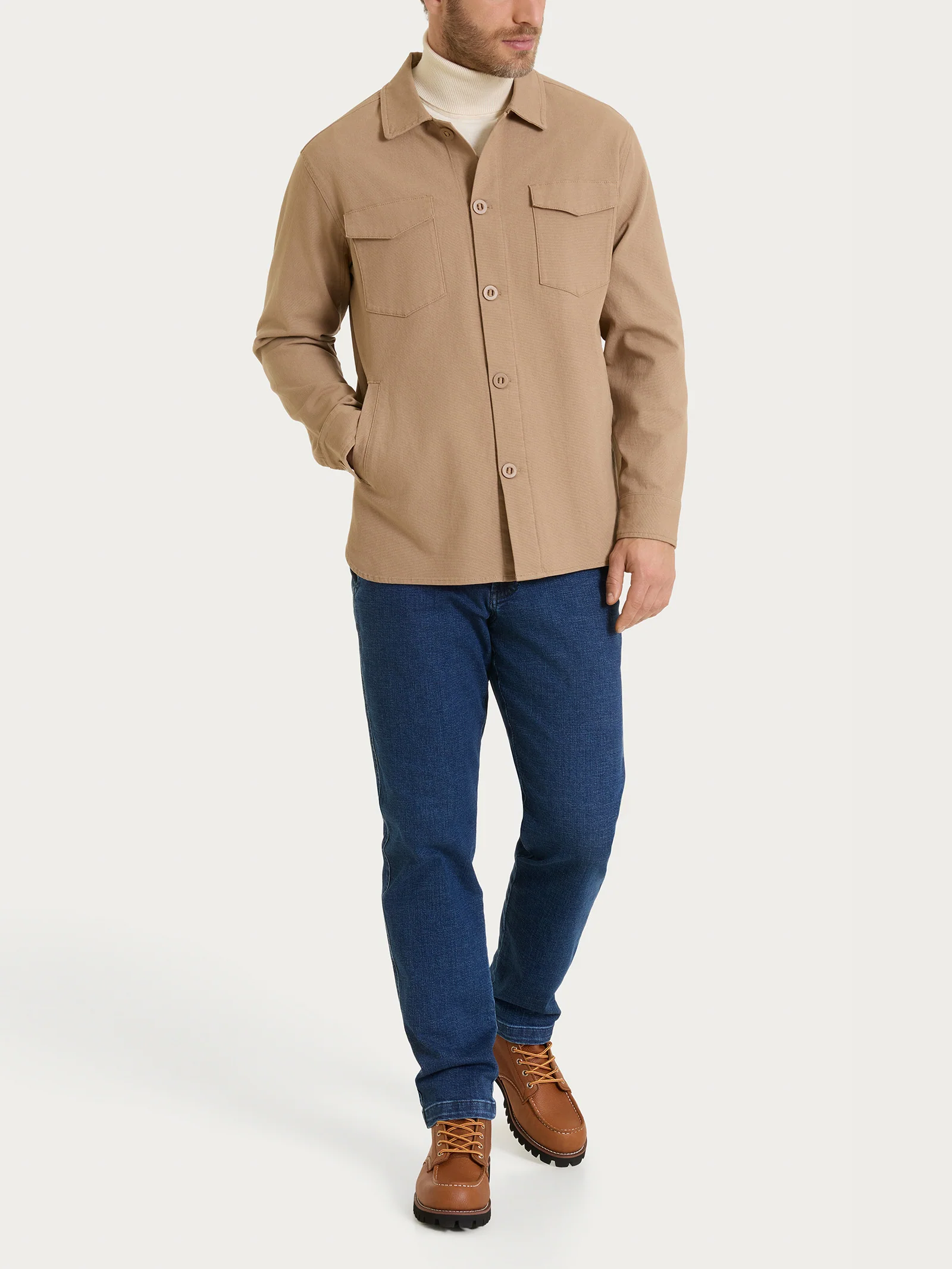Shacket in Canvas Stretch - Tiger's Eye - Image 8