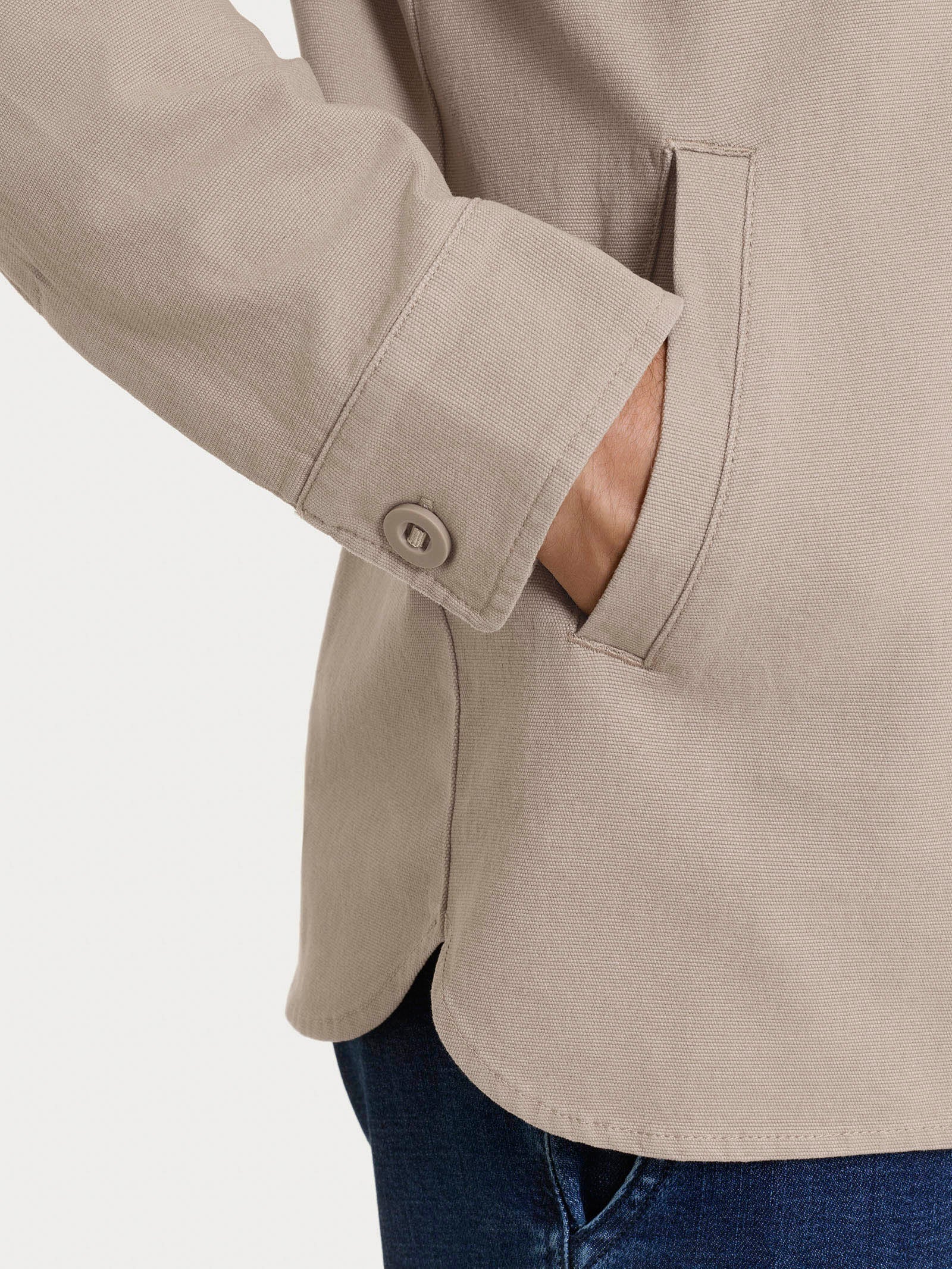 Shacket in Canvas Stretch - String - Image 5