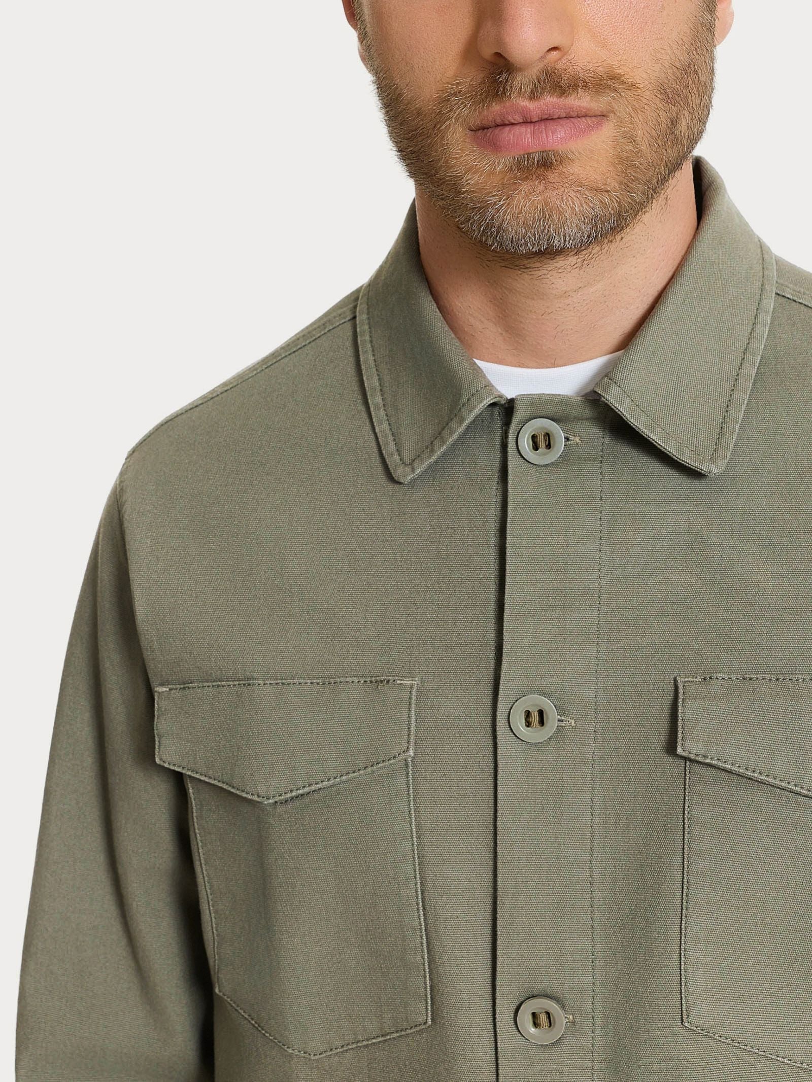 Shacket in Canvas Stretch - Seagrass - Image 3