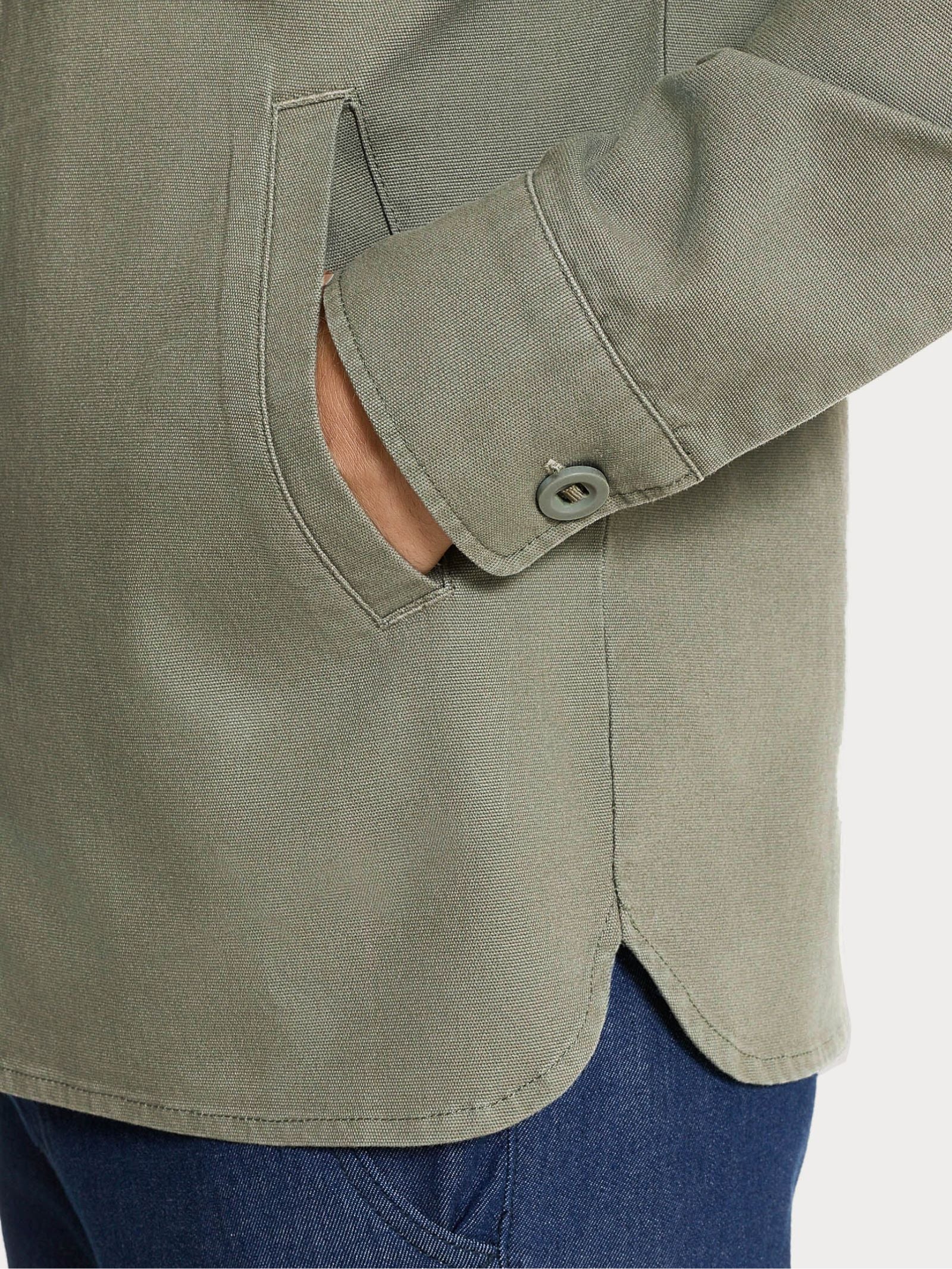 Shacket in Canvas Stretch - Seagrass - Image 5